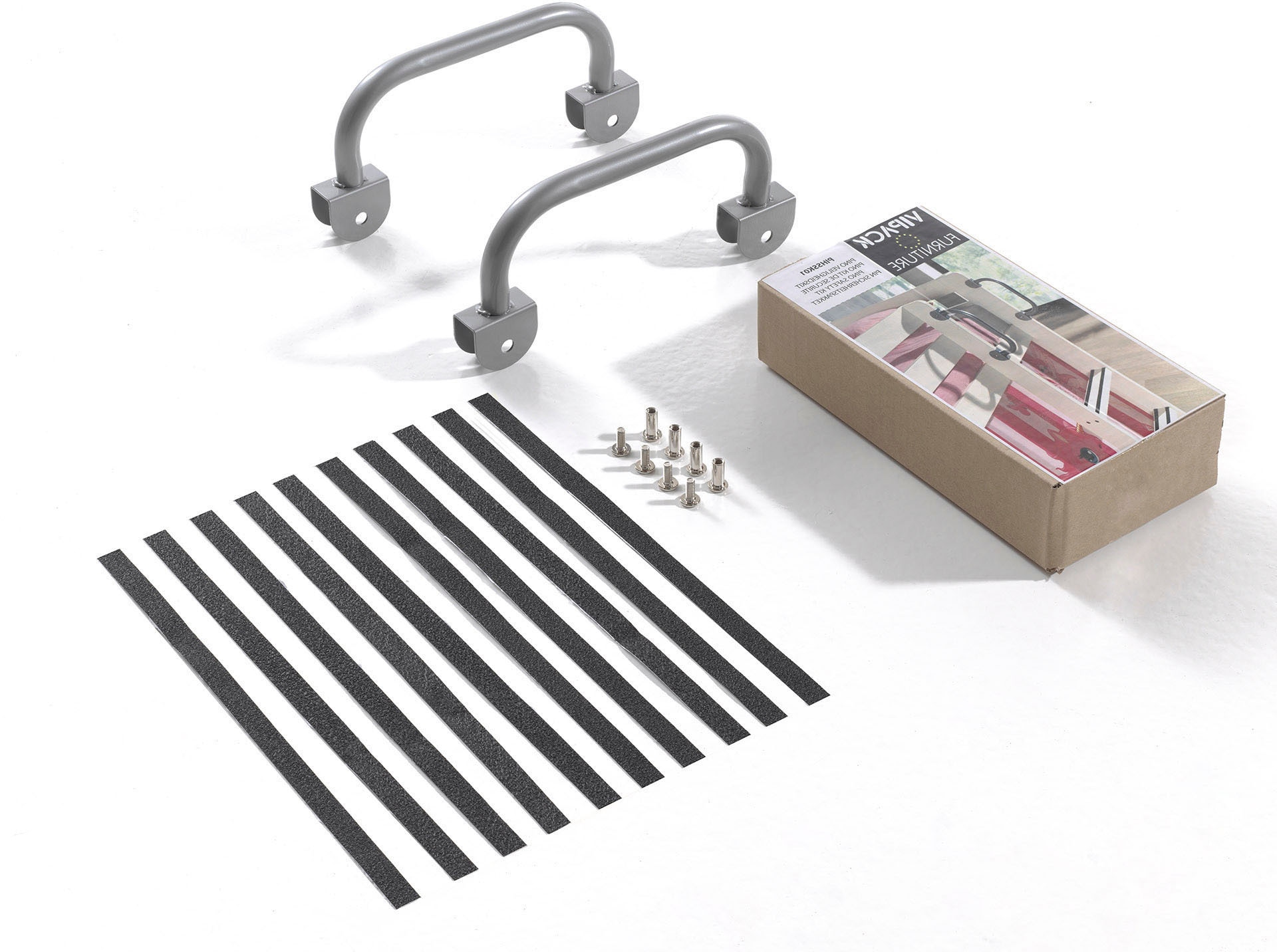 Vipack Bügelgriff »Pino, Metall-Haltegriffe zur nachträglichen Montage am Bett« B/H/T ca. 2,4x24x8,5cm, inkl. Anti-Rutsch Tape für die Stufen,  kann bei Betten der VIPACK Serie Pino an der Leiter montiert werden