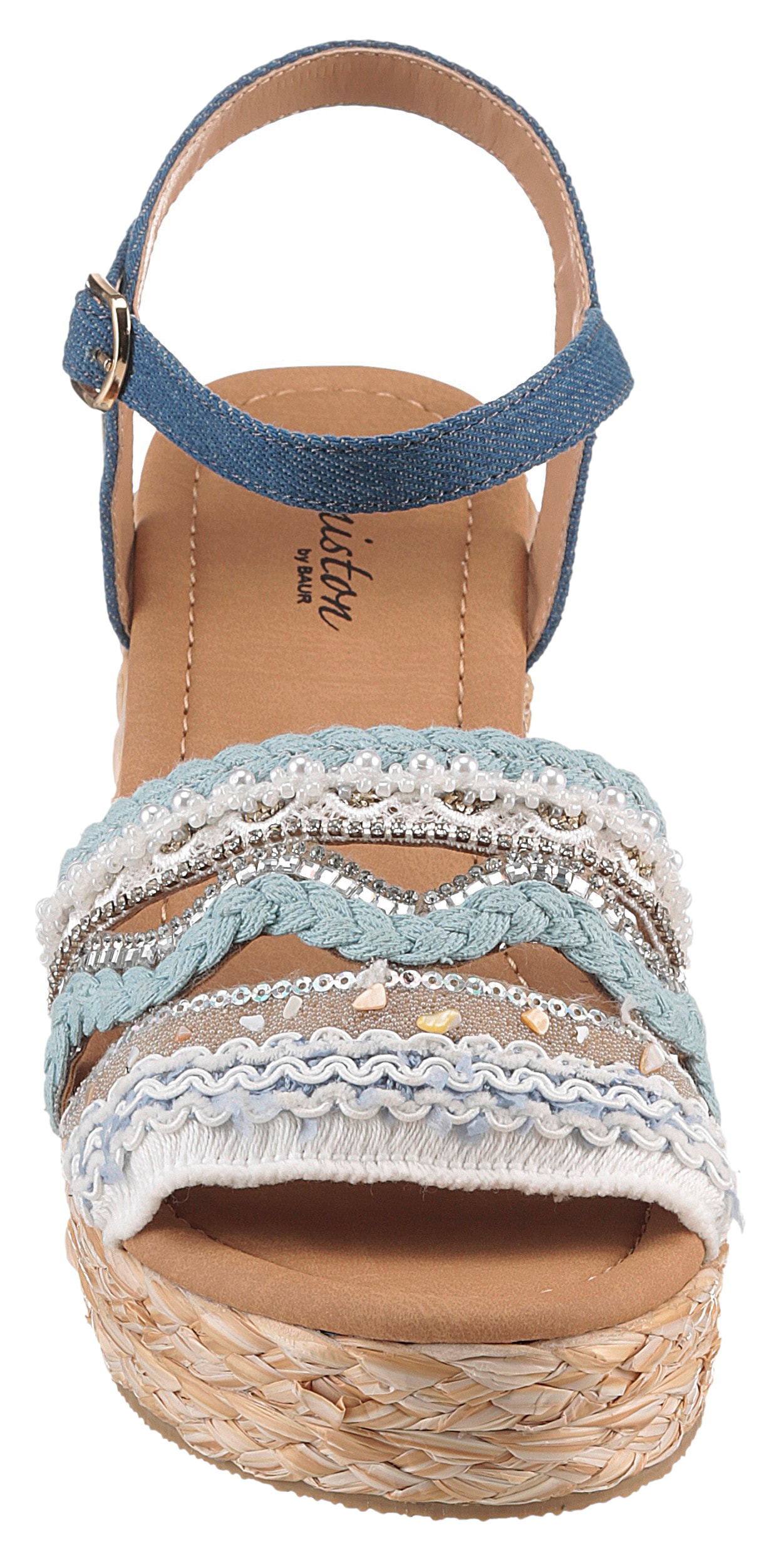 Aniston SHOES Keilsandalette, Sandale, Sommerschuh, Pailletten - NEUE KOLLEKTION