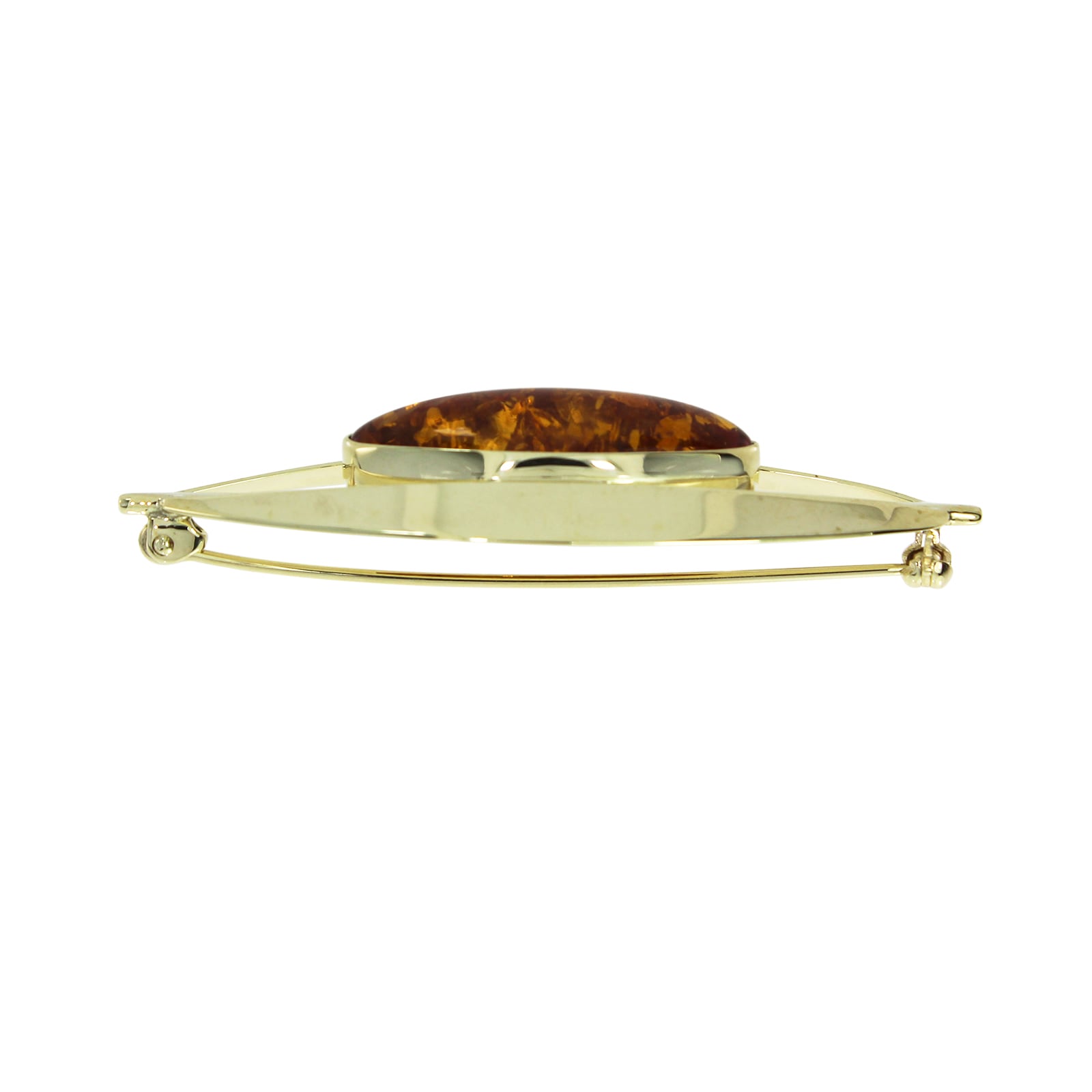 OSTSEE-SCHMUCK Brosche »- Ursula - Gold 333/000 - Bernstein«