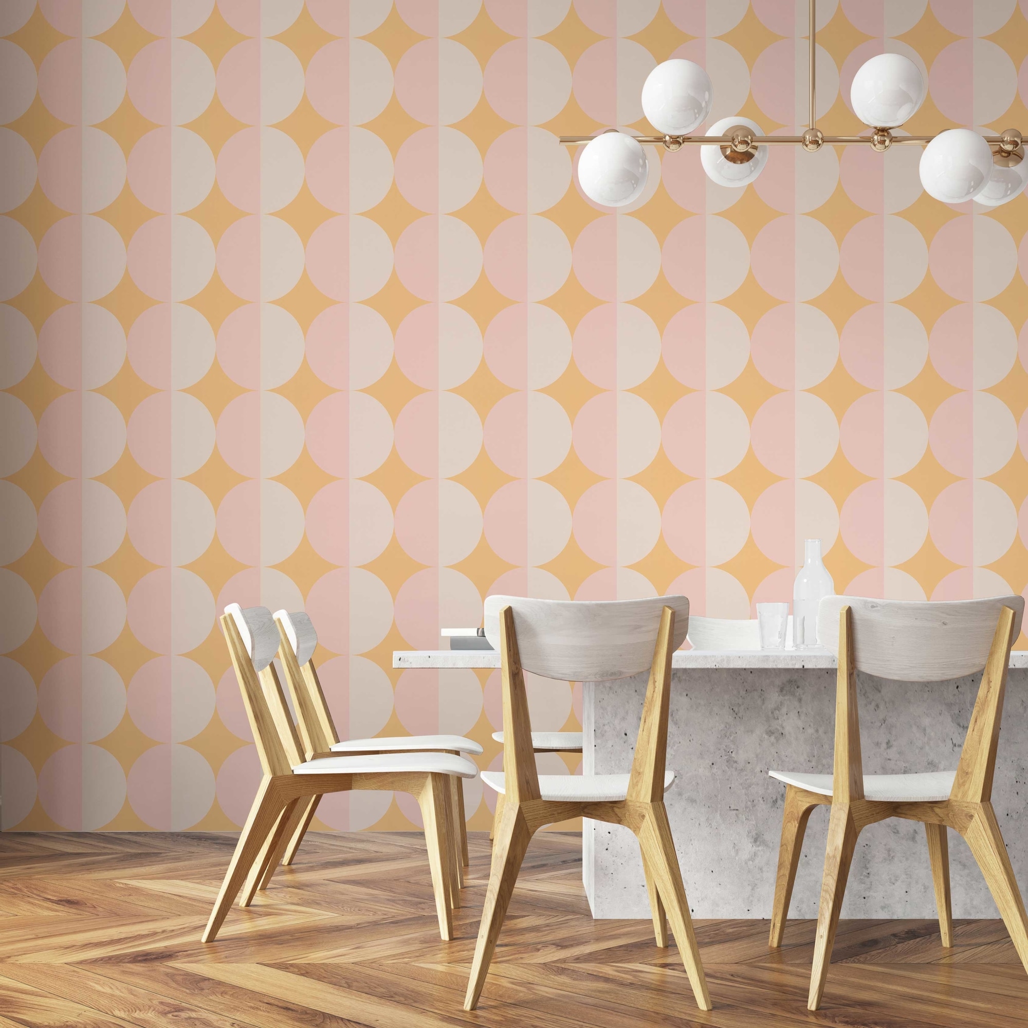 A.S. Création Vliestapete »Retro Geo Kreise« 3D-Optik leicht strukturiert Vliestapete Retro geometrisch Kreise, versch. Farben