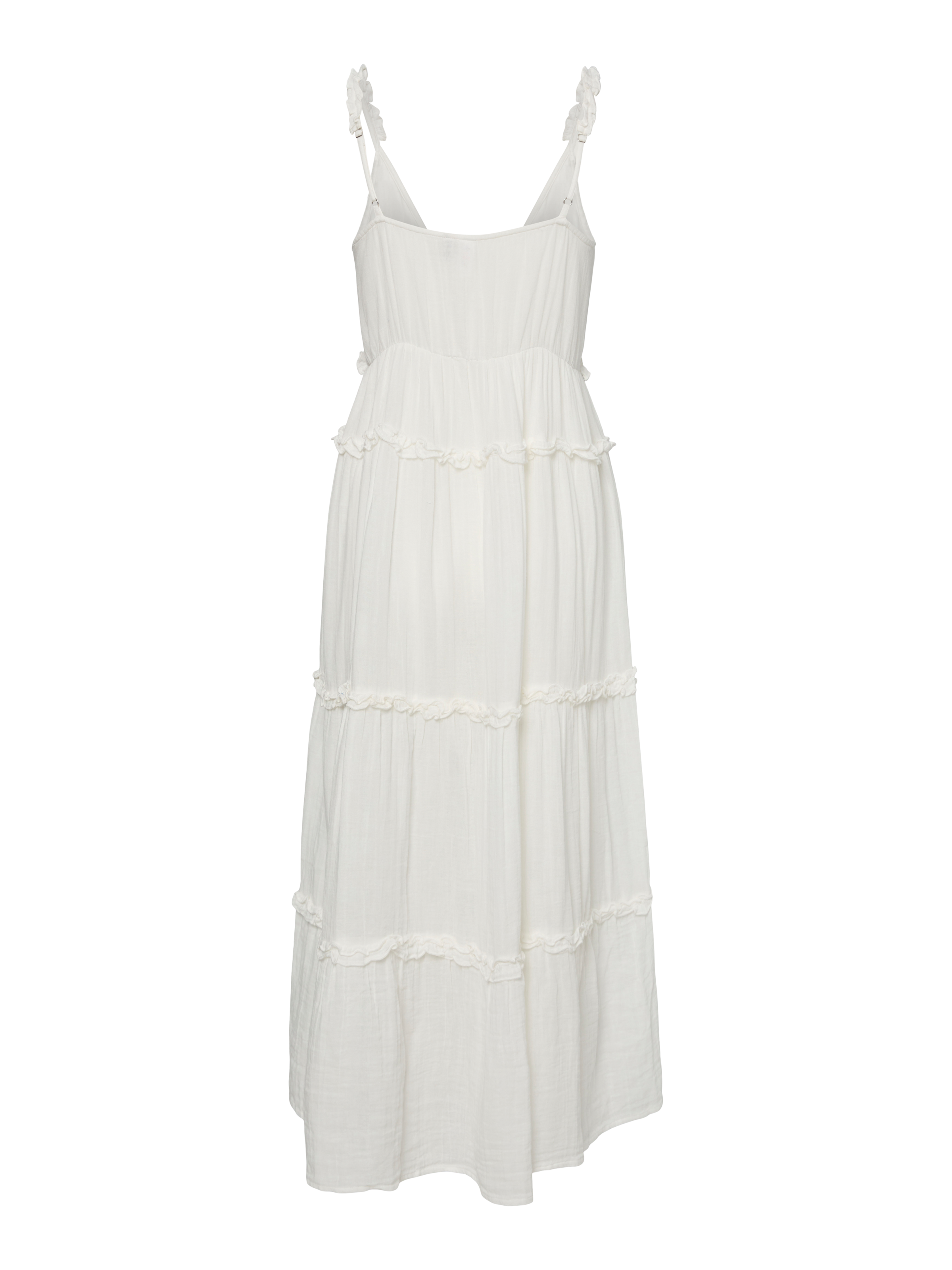Y.A.S Trägerkleid »YASANINA SL ANKLE DRESS S. NOOS« Sommerkleid mit Rüschen, knöchellang, Baumwolle