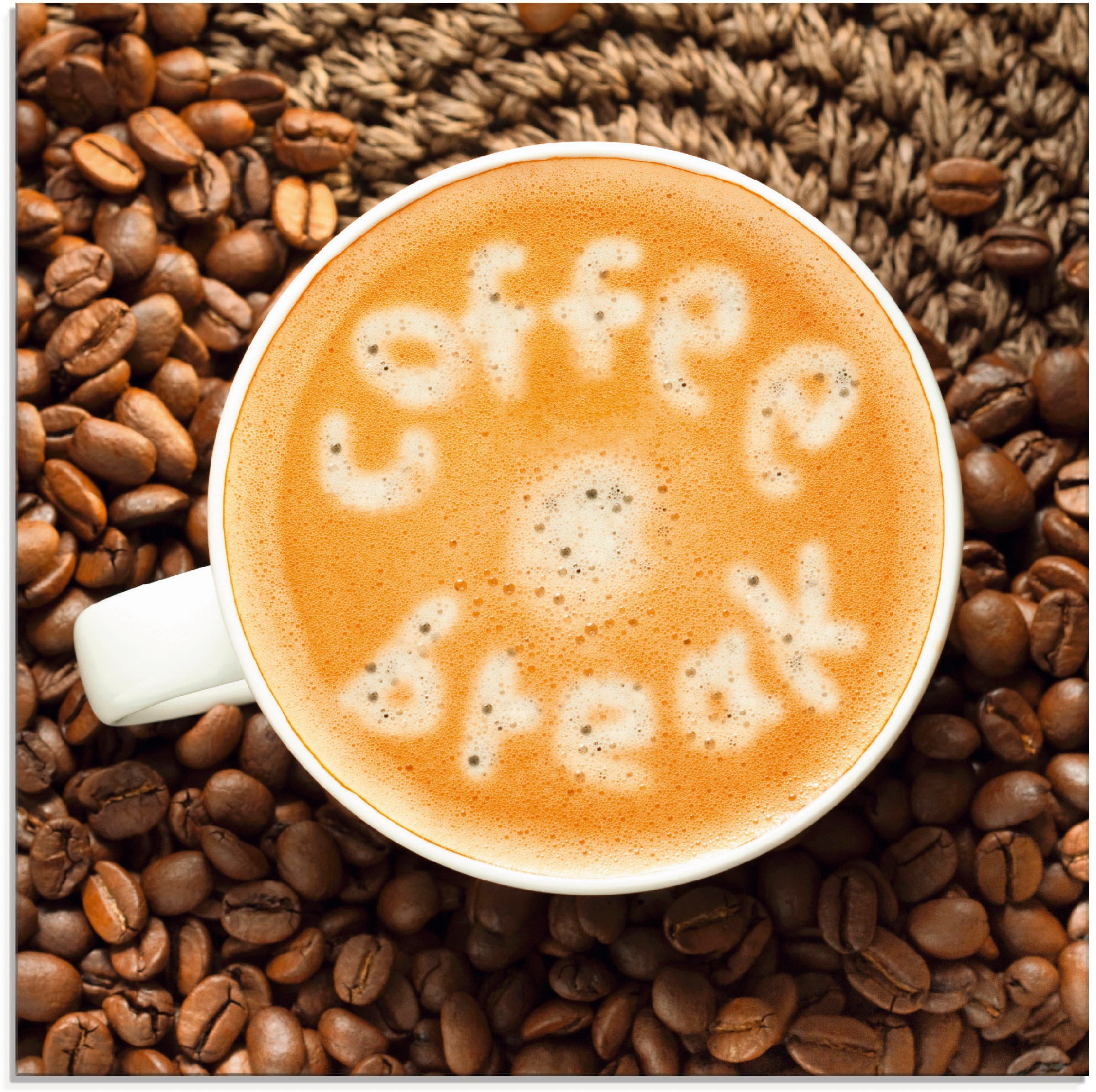 Artland Glasbild »Kaffeepause«, Getränke, (1 St.)