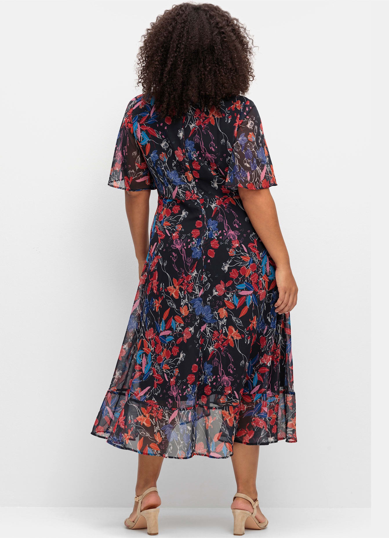 Sheego Chiffonkleid »Chiffonkleid«