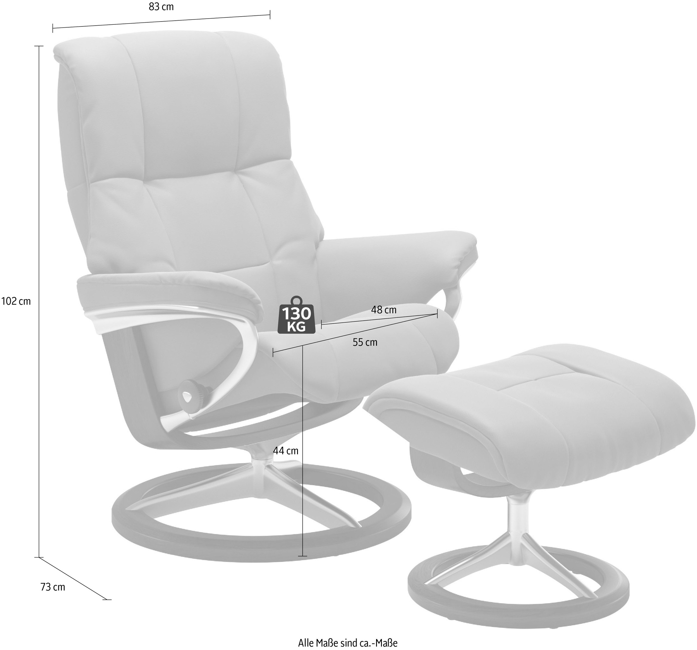 Stressless® Relaxsessel »Mayfair« mit Signature Base, Gestell Schwarz, Sesselgröße S, M & L, in 3 Bezugsqualitäten lieferbar