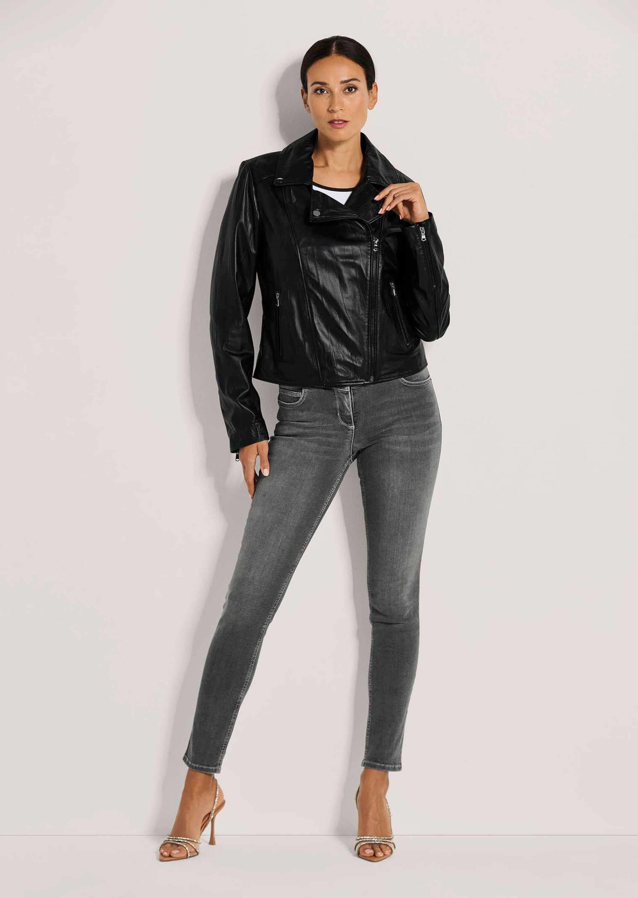 MADELEINE Lederjacke »Lederjacke Biker-Jacke aus Lammnappa-Leder«