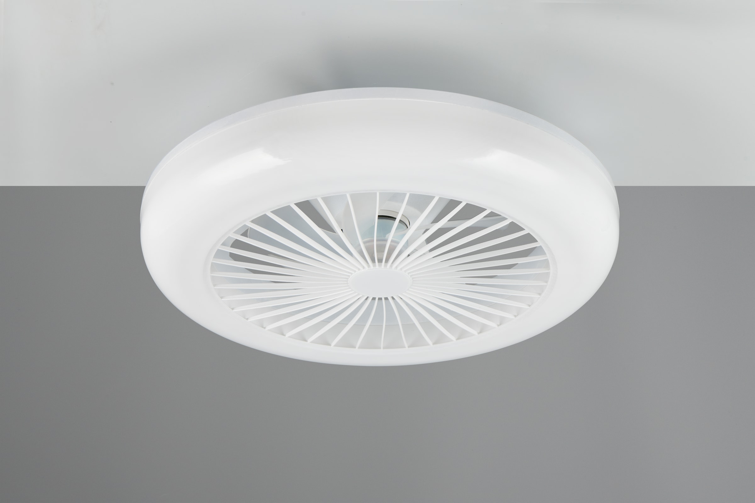 REALITY Leuchten LED Deckenleuchte »MORA mit Ventilator, Deckenventilator mit Licht inkl. Fernbedienung« LED-Board 1 Stk. warmweiß - kaltweiß 3 Geschwindigkeiten Timer, LED dimmbar CCT Nachtlicht