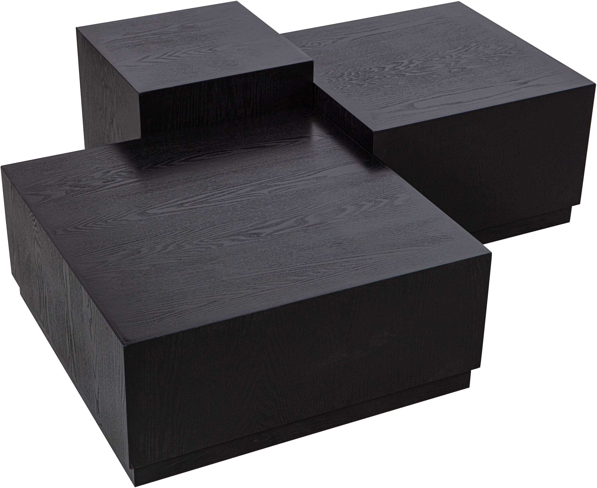 WOOOD Beistelltisch »Pim 3-tlg. aus MDF, stapelbar 40x40 / 55x55 / 70x70 cm« Drei Einheiten ineinander stapelbar, Hohlkonstruktion, schutzlackiert