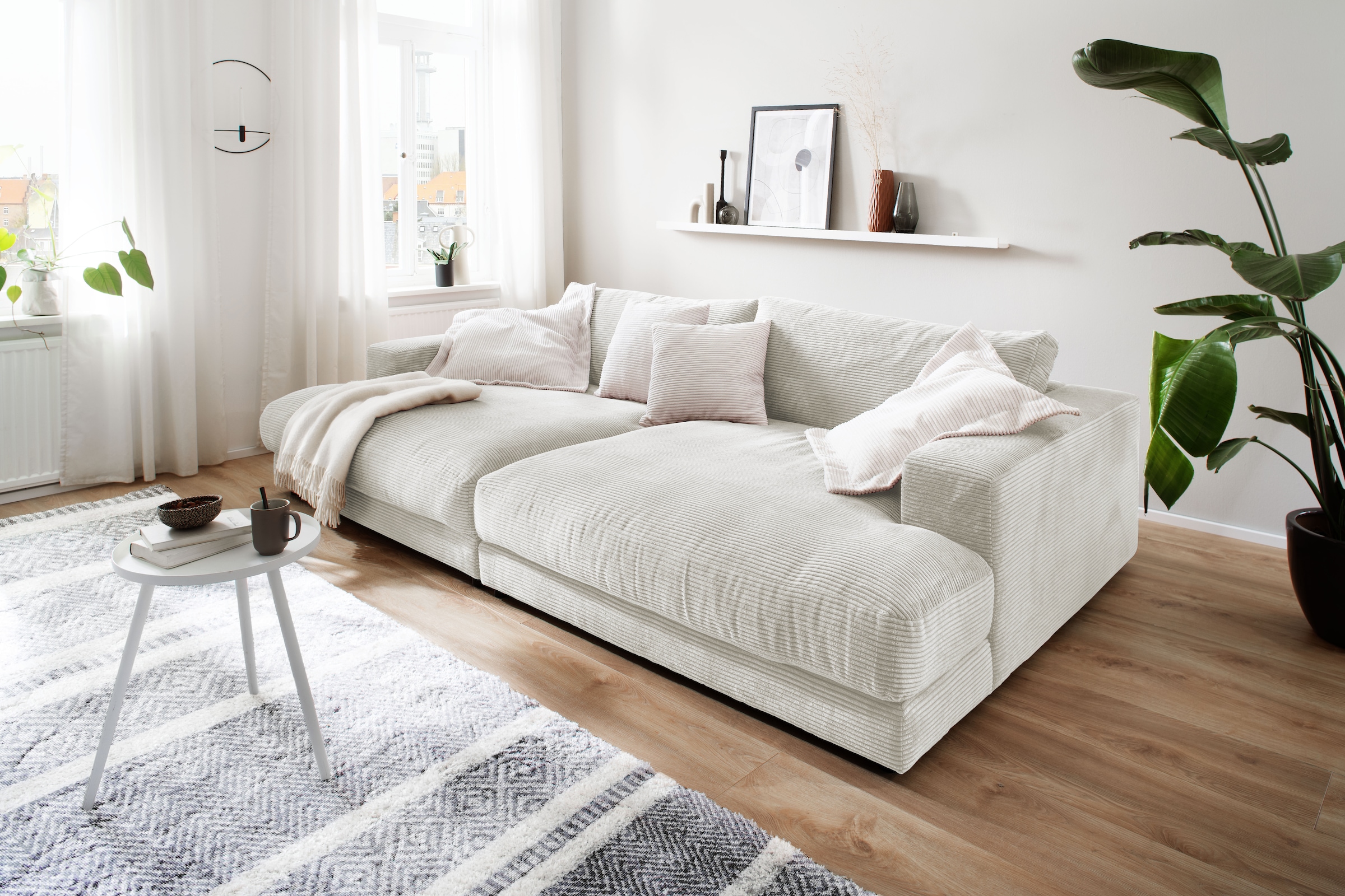 Places of Style Loungesofa »Enisa, B/T/H: 290/170/85 cm«, Zeitloses und stylisches Loungemöbel, Mega-Sofa, Big-Sofa XXL