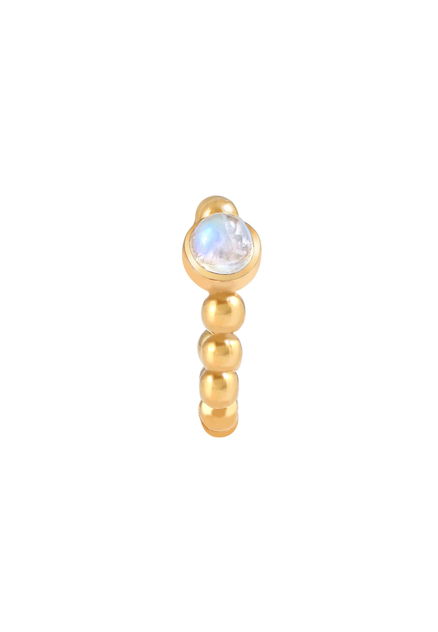 Elli Ohrklemme »Ohrringe Single Earcuff Ohrklemme Mondstein 925 Silber«