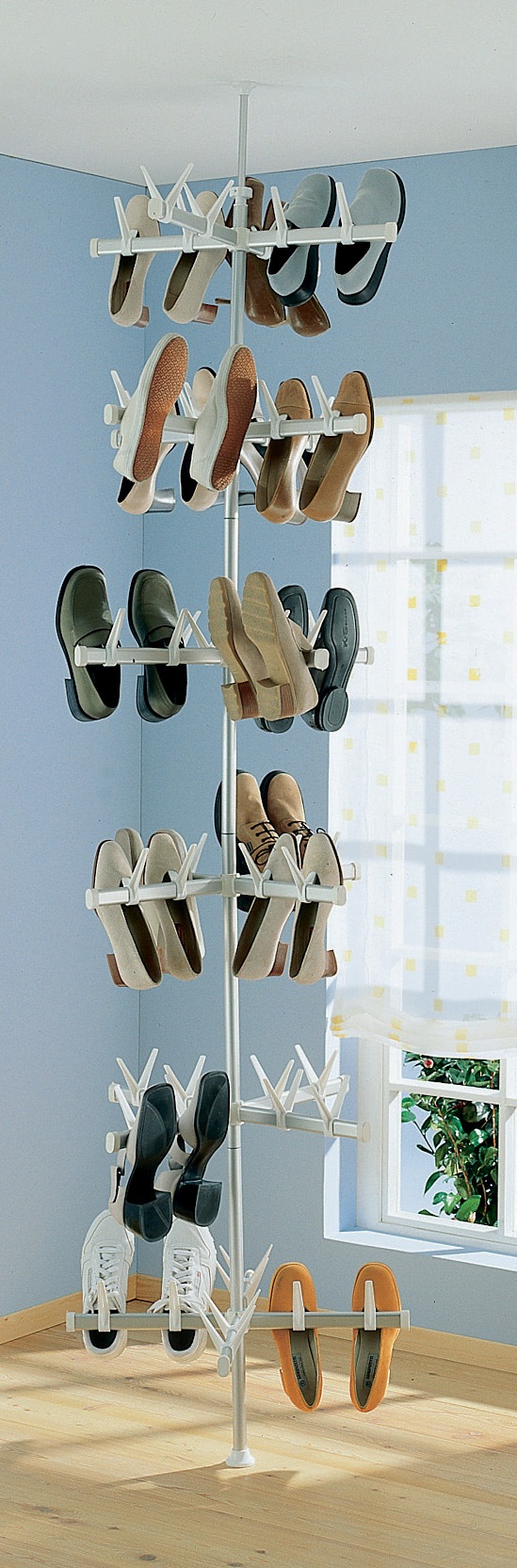 Ruco Schuhregal, Alluminium/Kunststoff, höhenverstellbar, für bis zu 48 Paar Schuhe