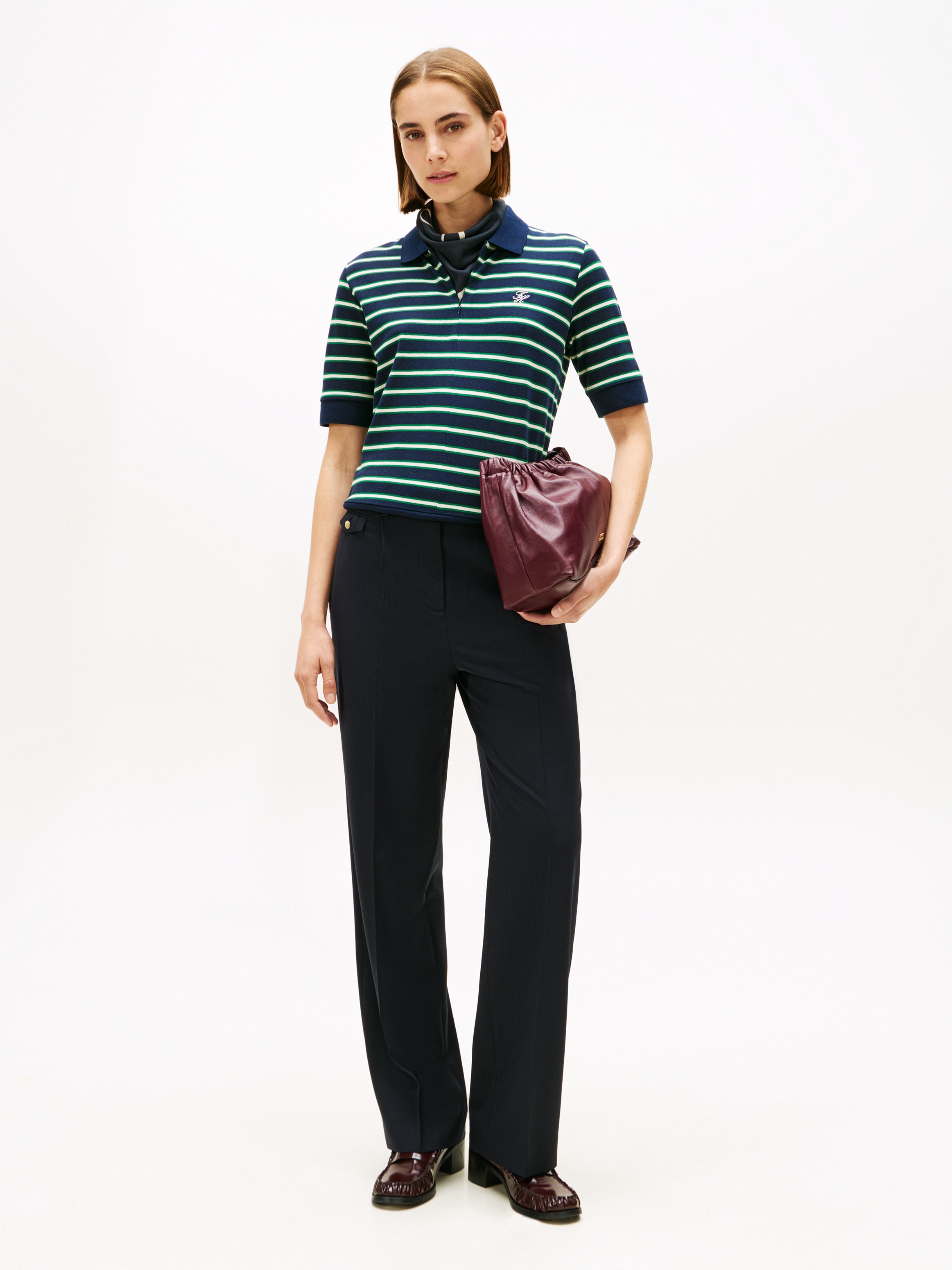 Tommy Hilfiger Poloshirt »TH SCRIPT LYOCELL ZIP SS POLO«