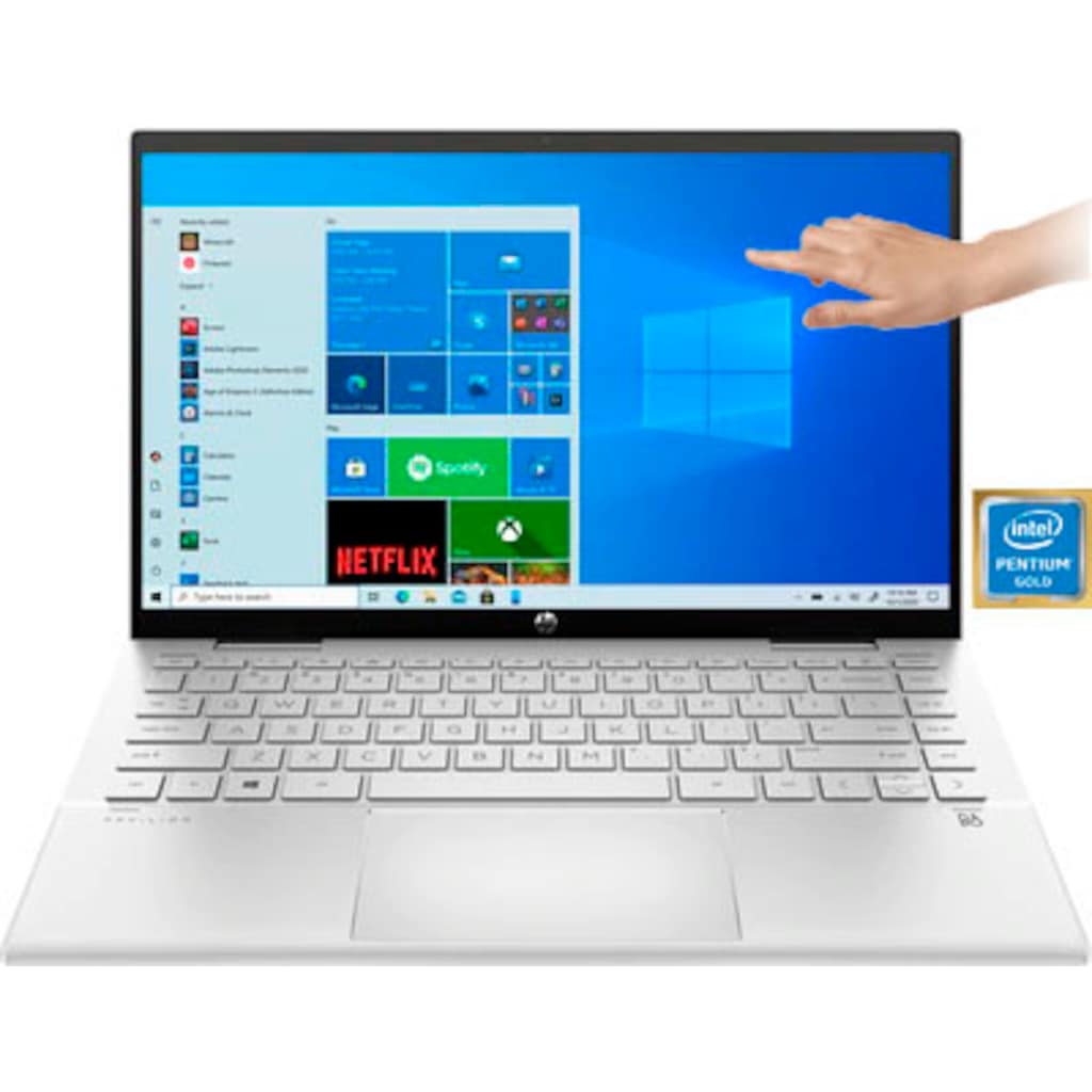 HP Convertible Notebook »Pavilion x360 14-dy0210ng«, 35,6 cm, / 14 Zoll, Intel, Pentium Gold, UHD Graphics, 256 GB SSD