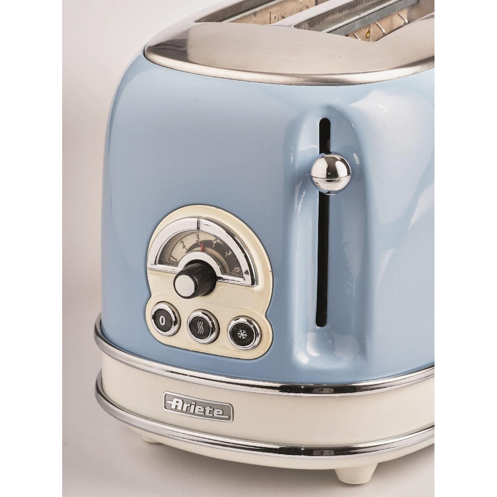 Ariete Toaster »Vintage«, 2 kurze Schlitze, für 2 Scheiben, 815 W, blau