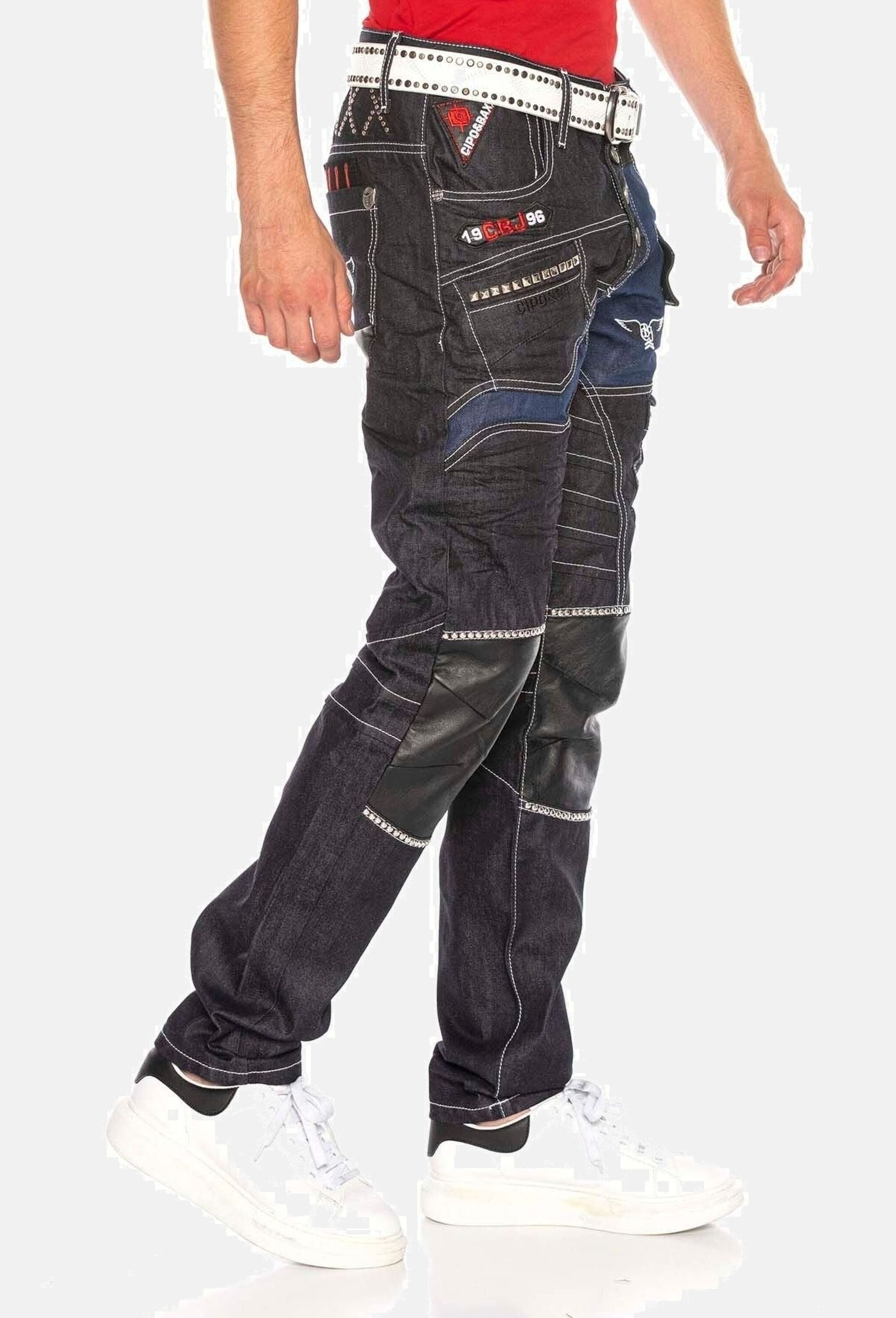 Cipo & Baxx Straight-Jeans »Cipo & Baxx Jeans DENIM« Straight Fit-Jeans im stylischen Design, CD639
