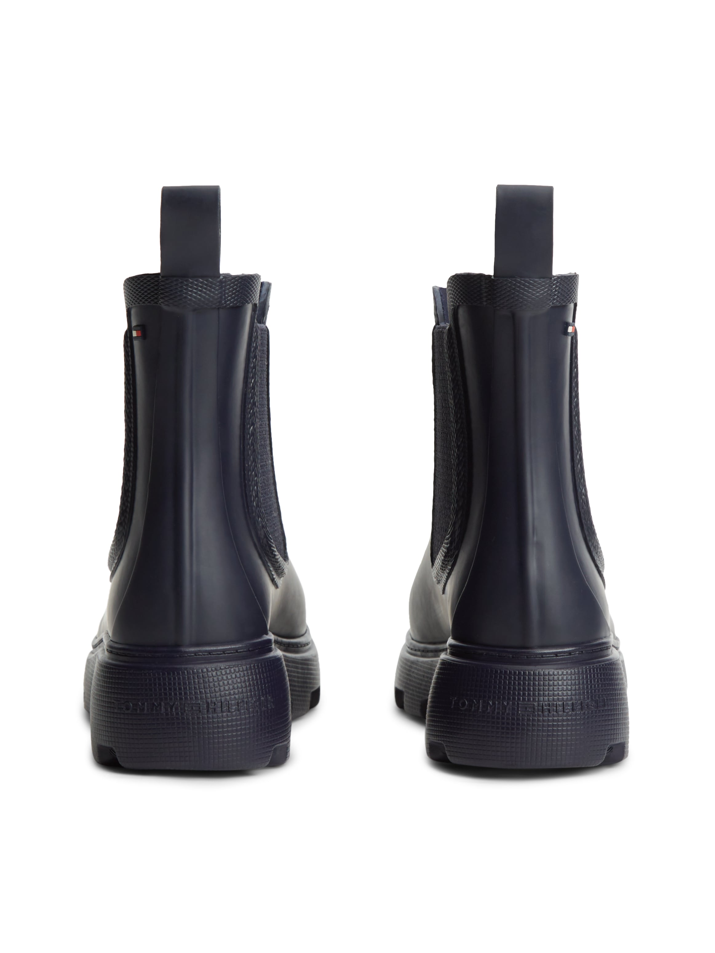 Tommy Hilfiger Chelseaboots »RUBBER FLAG CLEATED RAINBOOT«  Stiefelette, Rainboots mit beidseitigem Stretcheinsatz