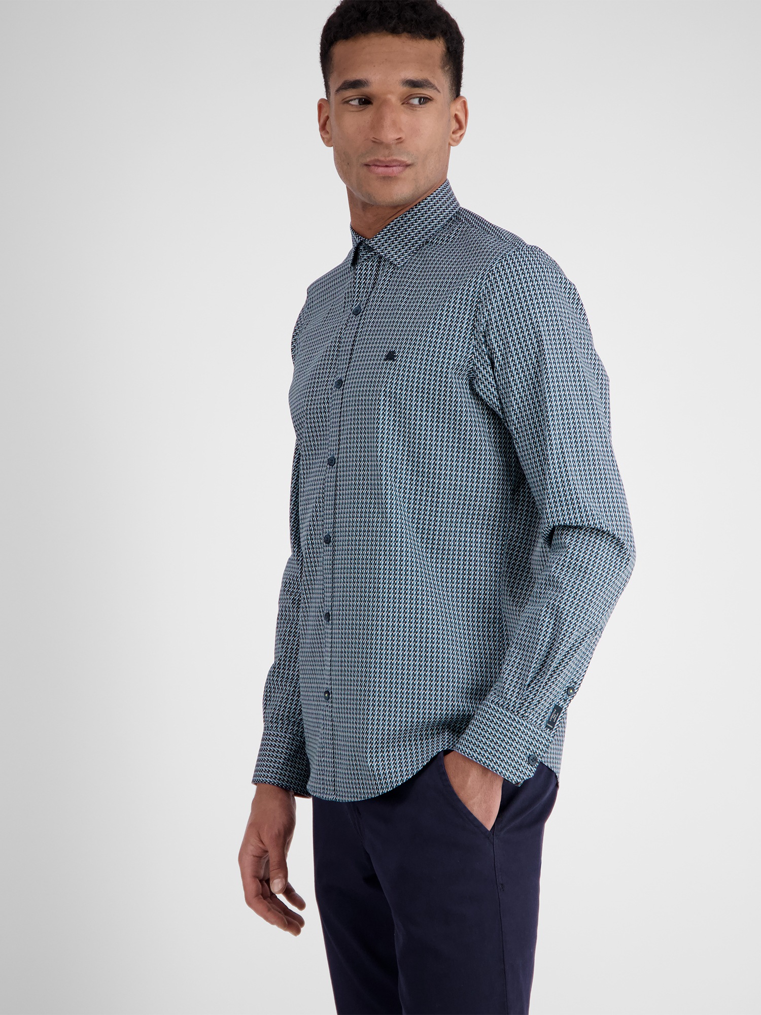 LERROS Langarmhemd »Herren Langarmhemd in Poplin-Stretchqualität«