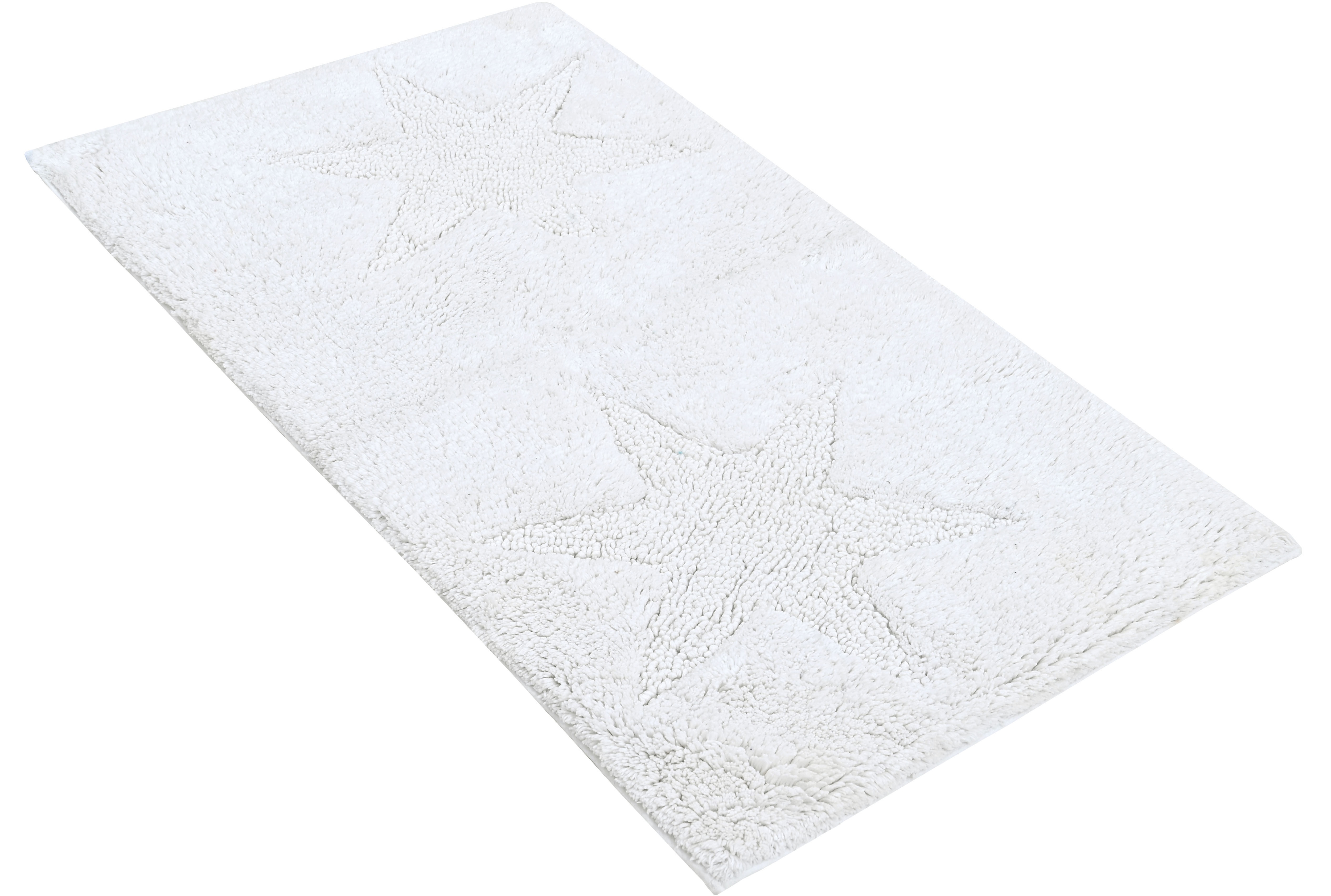 Andas Badematte »Marie« Höhe 13 mm rutschhemmend beschichtet fußbodenheizungsgeeignet strapazierfähig Badteppich, Stern Motiv, Hoch-Tief-Struktur,...