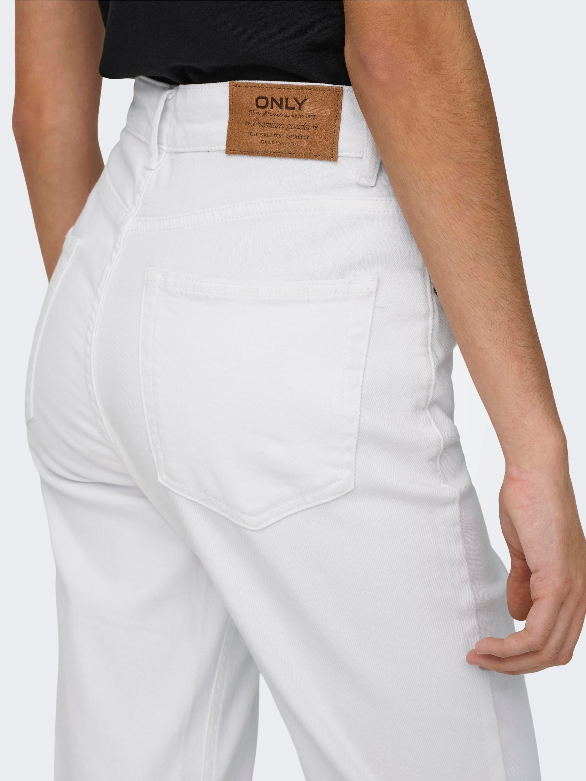 ONLY Bootcut-Jeans »ONLEVERLY MW SWEET FLARED DNM CRO187«, (Flared Jeans, Schlagjeans, ausgestellte Beinform, normale Leibhöhe), Baumwollmischung mit Stretch sorgt für ein angenehmes Tragegefühl