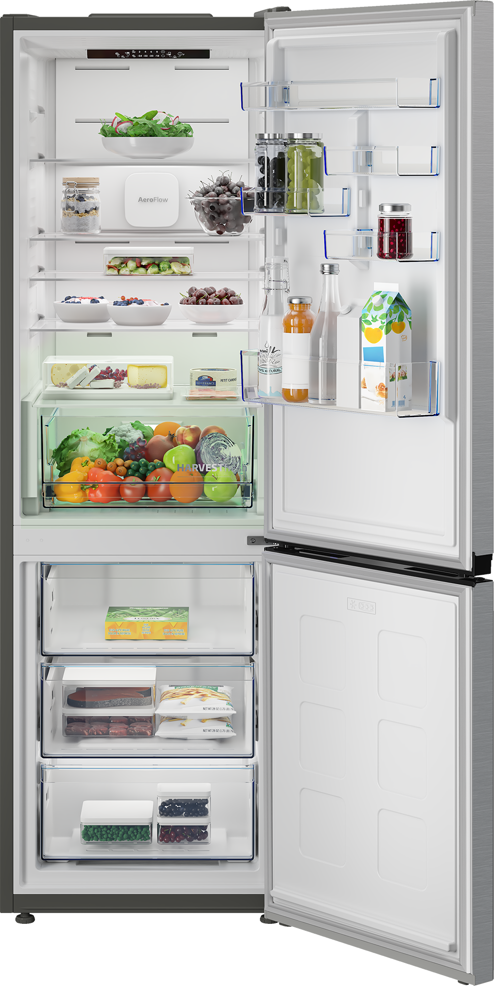 BEKO Kühl-/Gefrierkombination »B5RCNA376HXB« 186,5 cm hoch 59,5 cm breit Volle Kapazität – ohne Abtauen