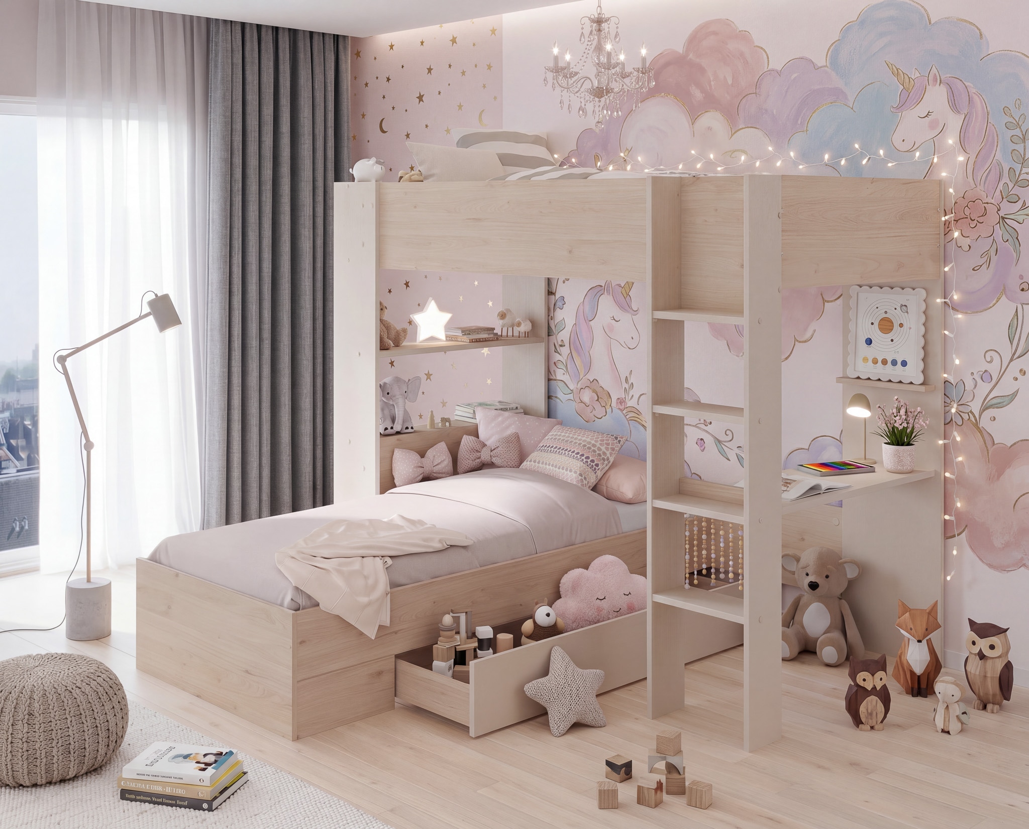 Parisot Etagenbett »Oasis 1« Set,  4 Stellvarianten möglich, incl. 2 x Matratzenauflagen