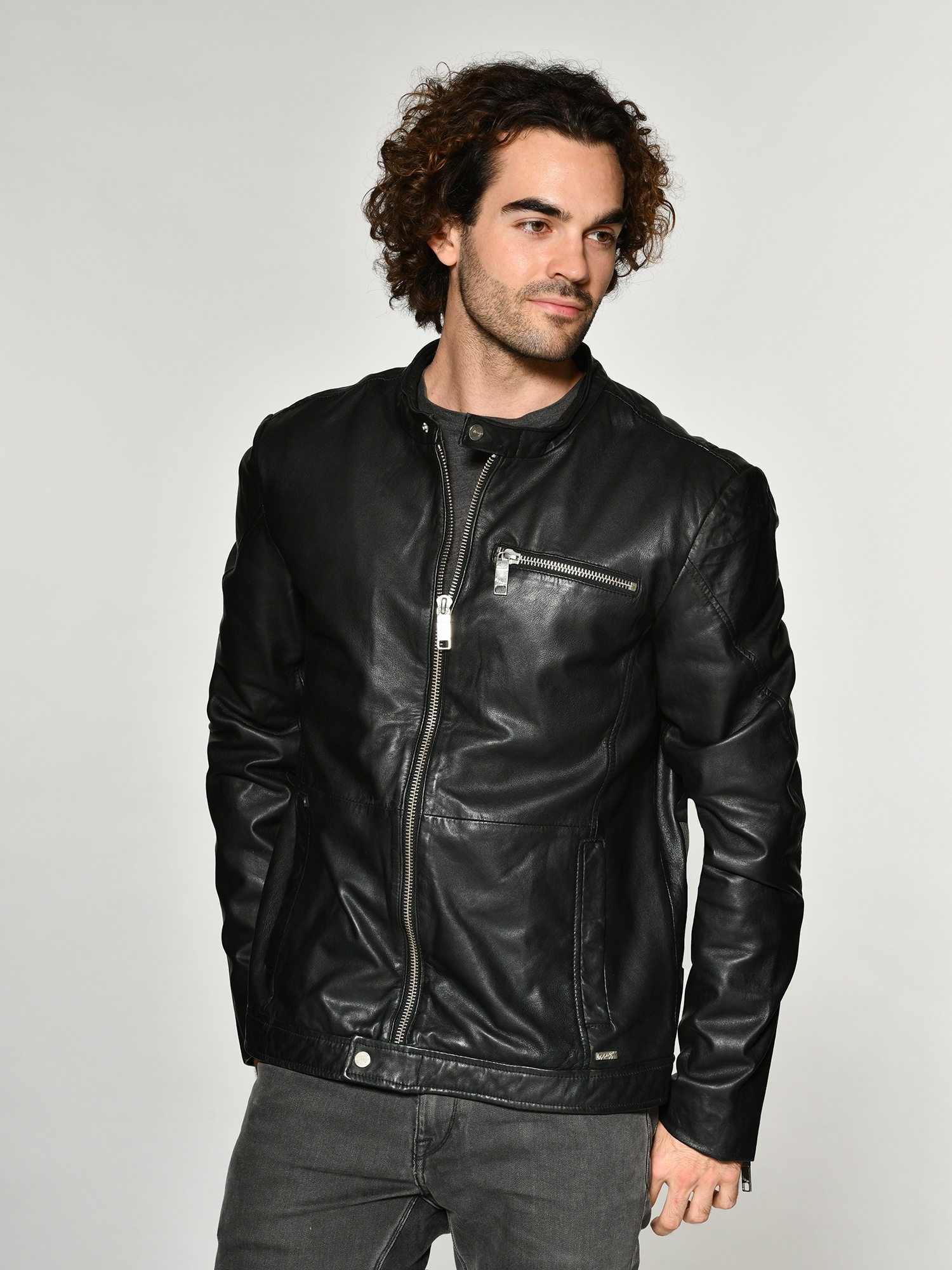 Maze Lederjacke mit Reißverschluss