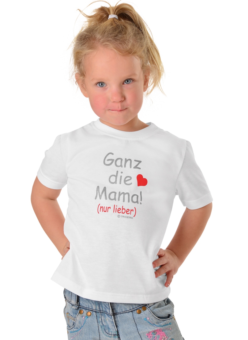 Trigema T-Shirt »TRIGEMA T-Shirt Mamas Liebling«, (1 tlg.)