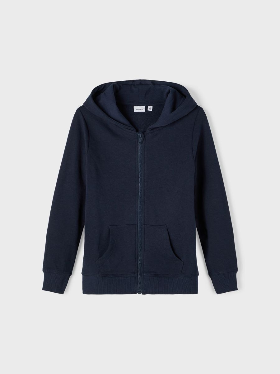 Name It Kapuzensweatjacke »NKMNESWEAT CARD W HOOD UNB NOOS«, in klassischer Form