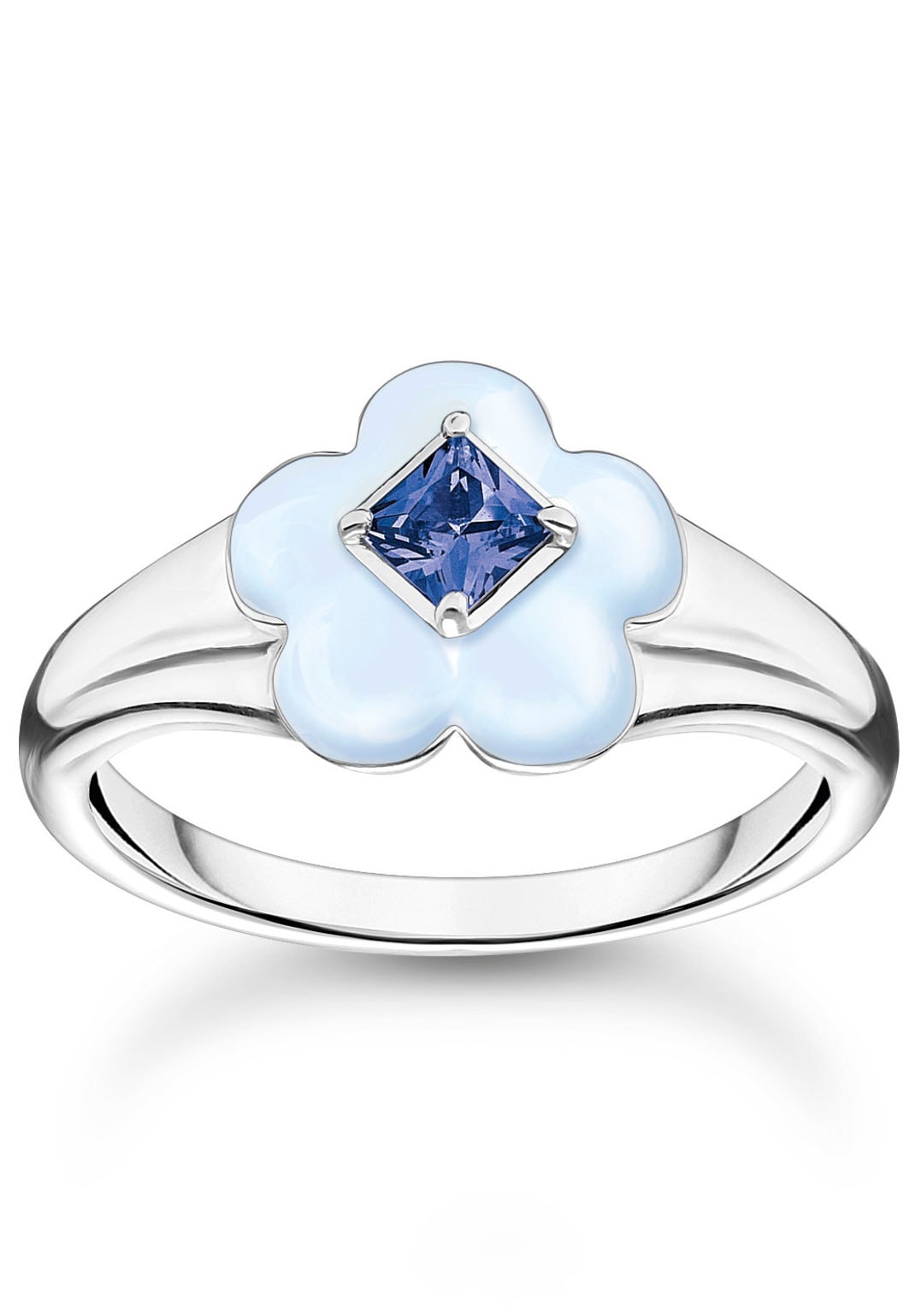 Fingerring »mit blauer Blume, TR2433-496-1-52,54,56,58«, mit Emaille - mit...