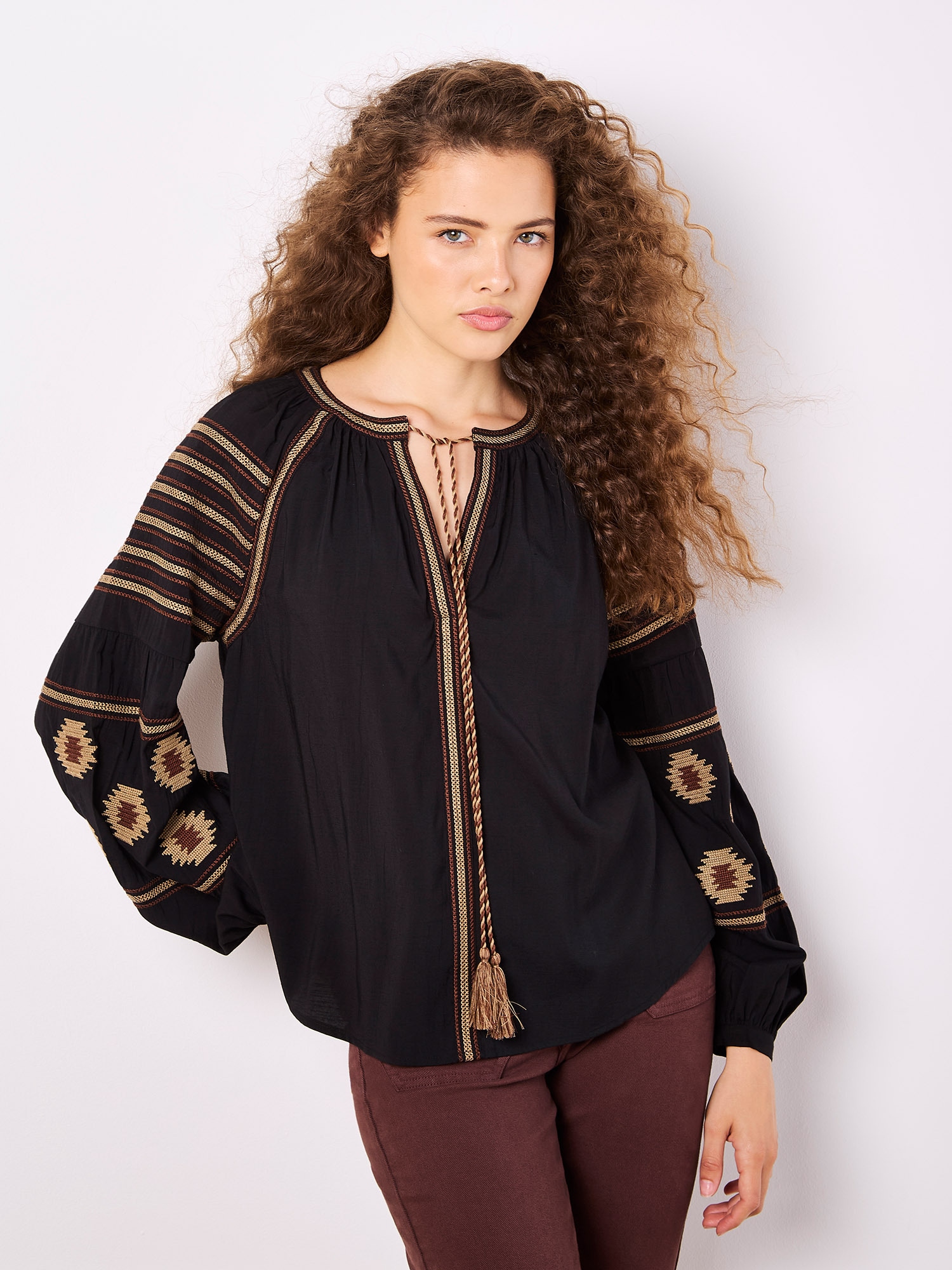 Apricot Klassische Bluse »Bluse« mit Zierband