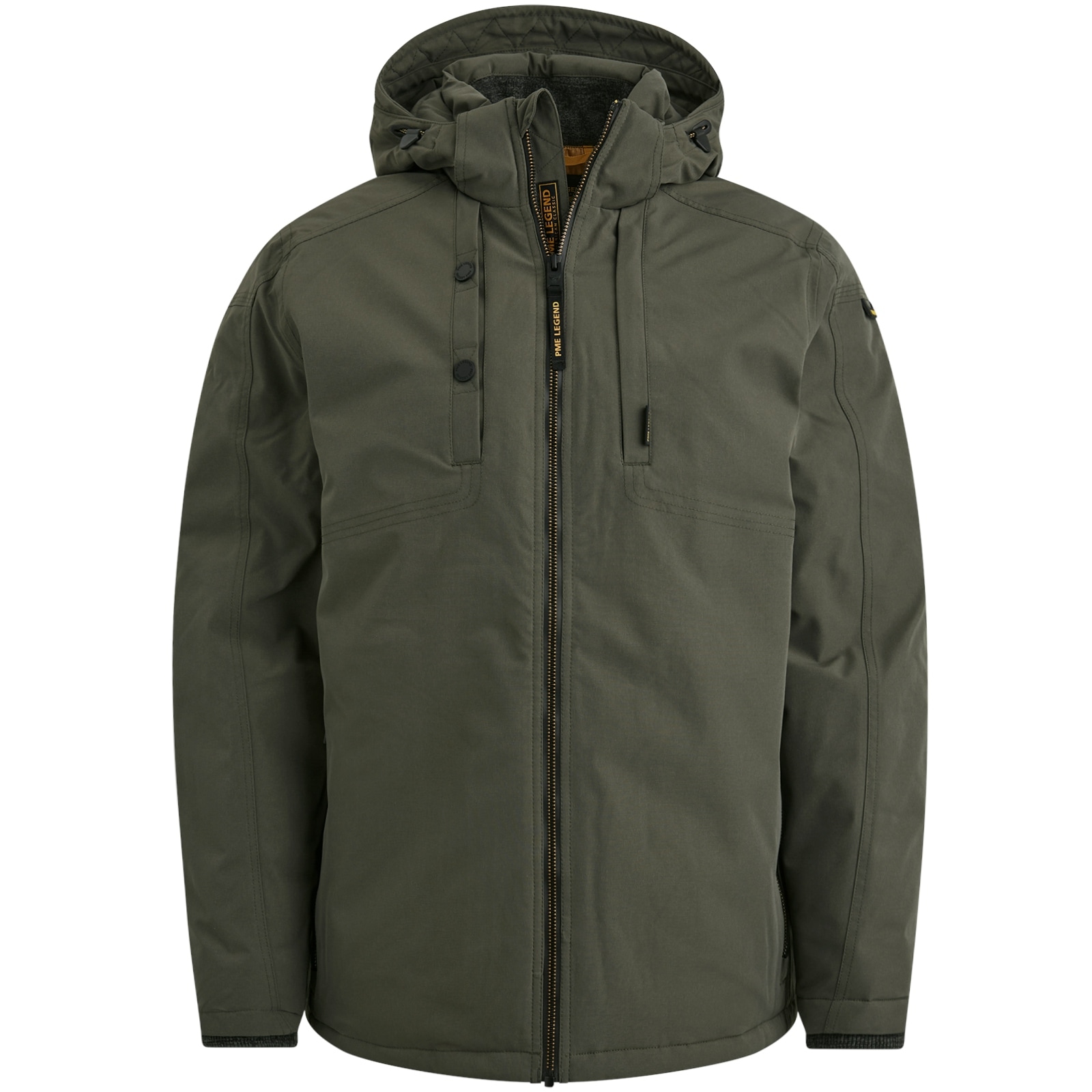 PME LEGEND Outdoorjacke »Semi long jacket STEARPACKER Ottoman«, mit Kapuze, mit Kapuze