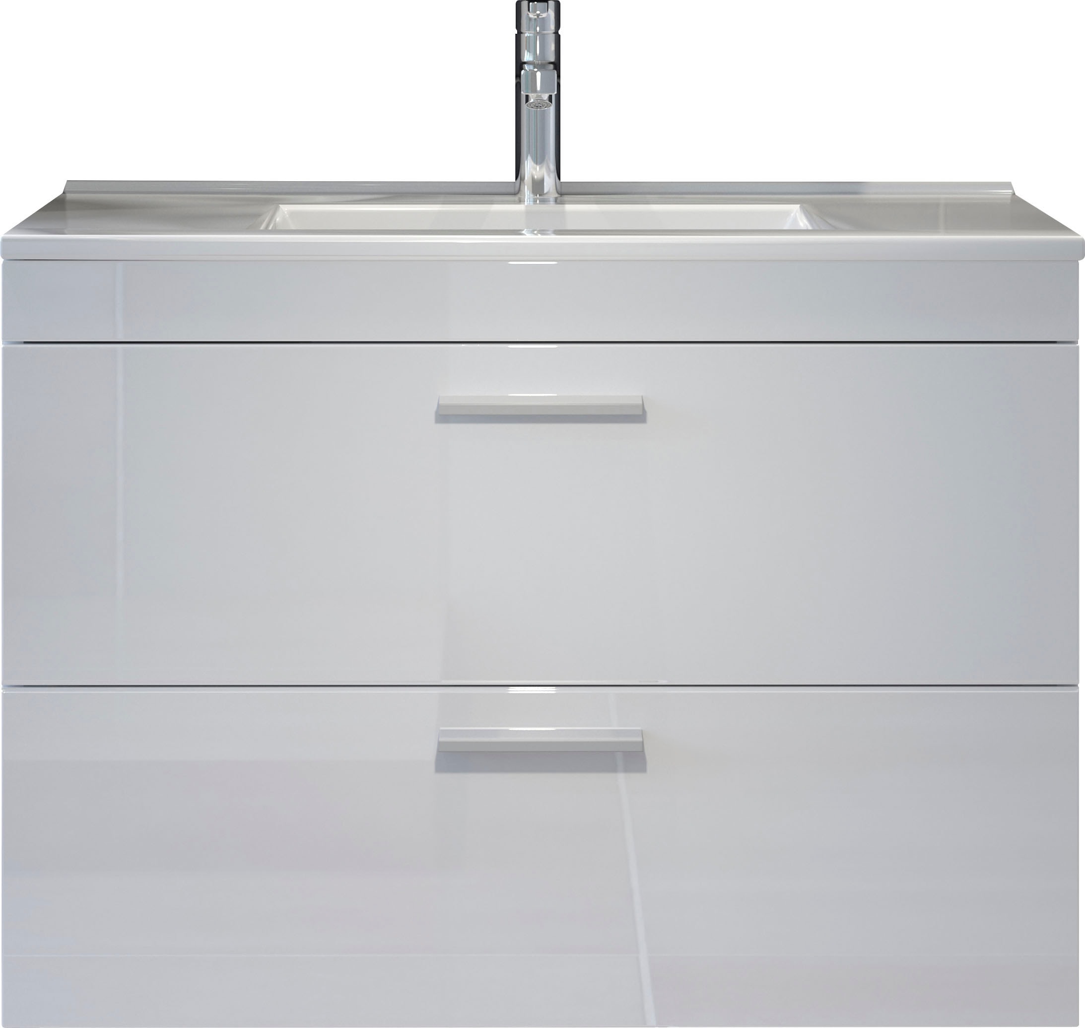 welltime Waschbeckenunterschrank »Dormoletto« Hänge-Waschbeckenunterschrank m. Becken - (B/T/H) 81/47/59 cm