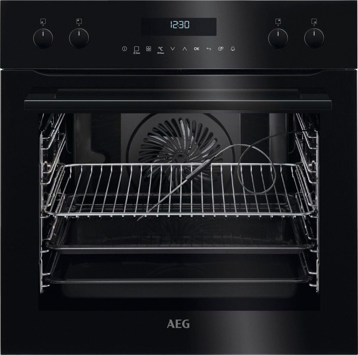 AEG Induktions Herd-Set »EPS635220B 940 321 385«, mit Backauszug, Pyrolyse-Selbstreinigung, SenseCook - Kerntemperatursensor