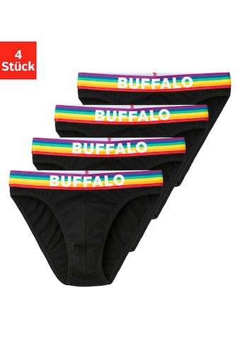 Buffalo Minislip »PRIDE«, (Packung, 4 St.), mit Webbund in Regenbogenfarben kaufen