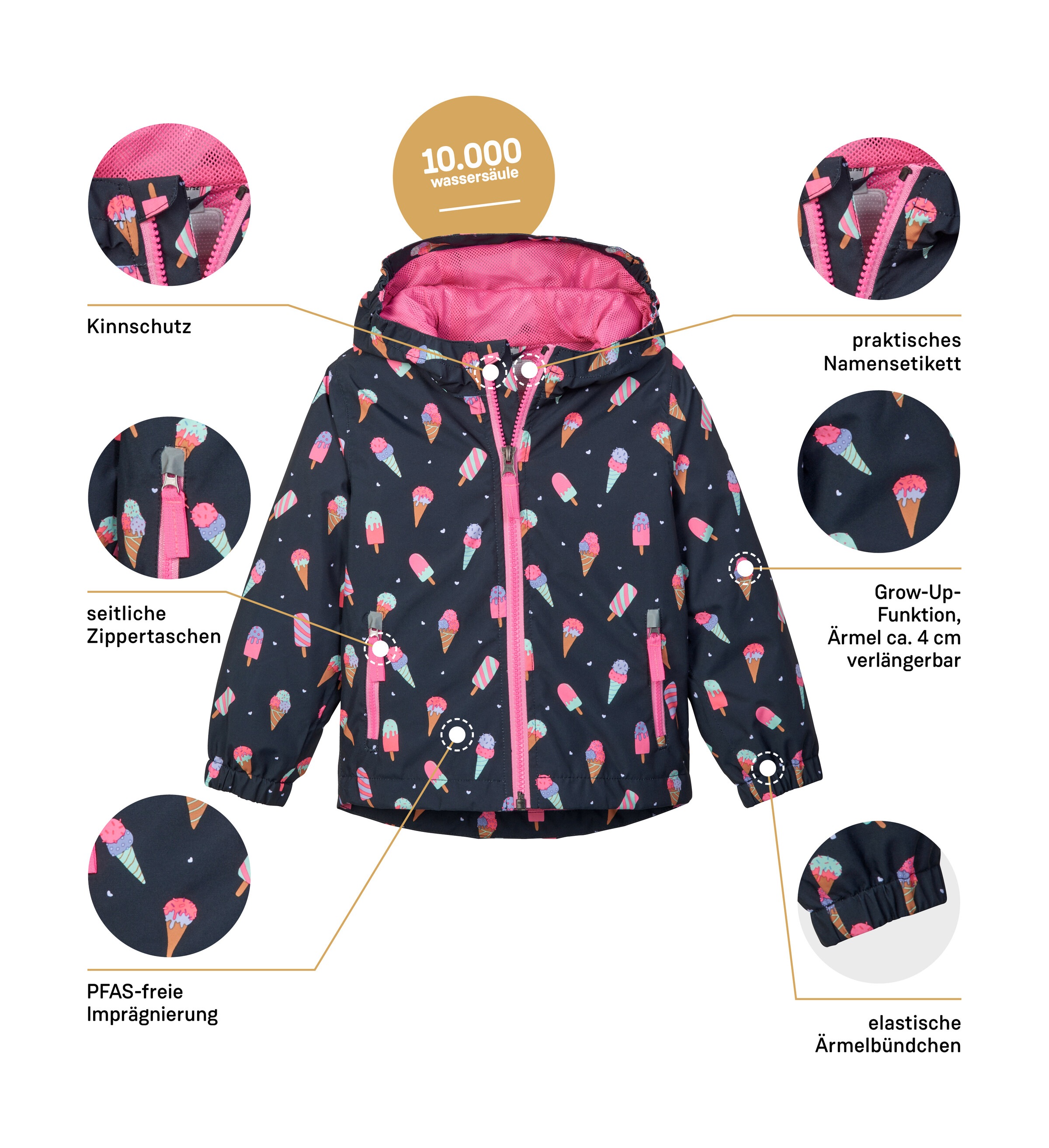 first instinct by killtec Funktionsjacke »FIOS 5 MNS JCKT«, Wasserdichte Funktionsjacke mit Grow-Up-Funktion