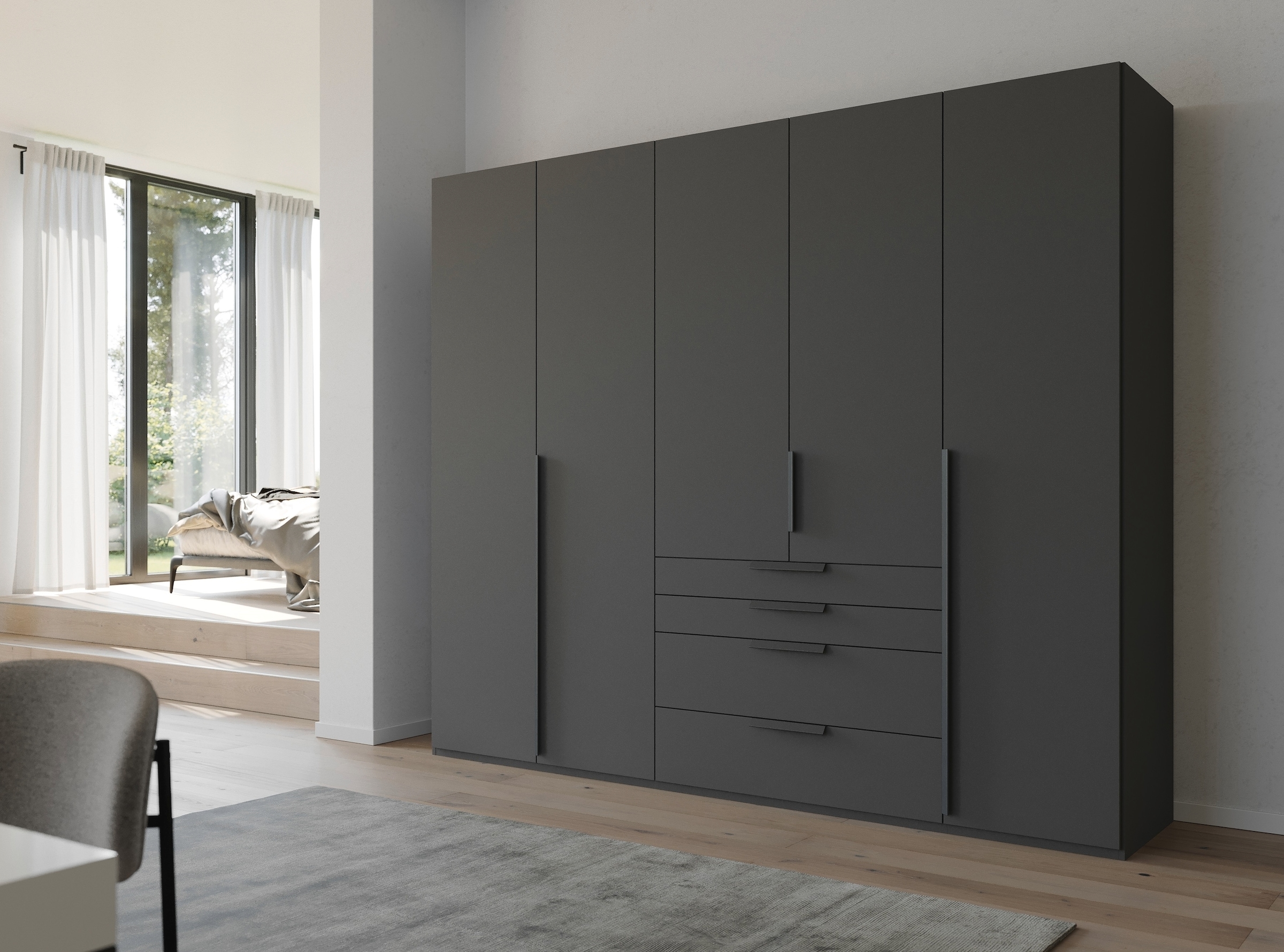 rauch Drehtürenschrank »Purisma«, mit Schubladen und umfangreichem Zubehör, mit Soft-Close-Funktion