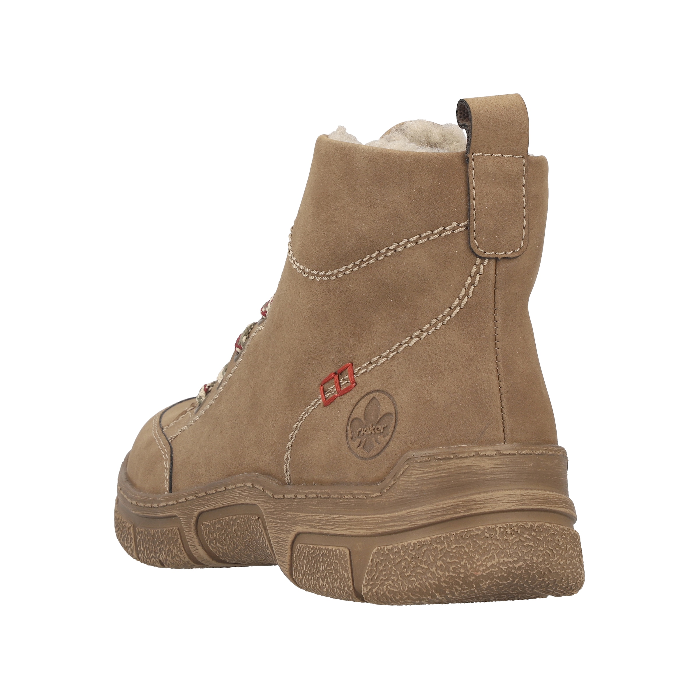 Rieker Winterboots  Schnürboots, Schnürstiefelette mit Warmfutter und Ziersteppung