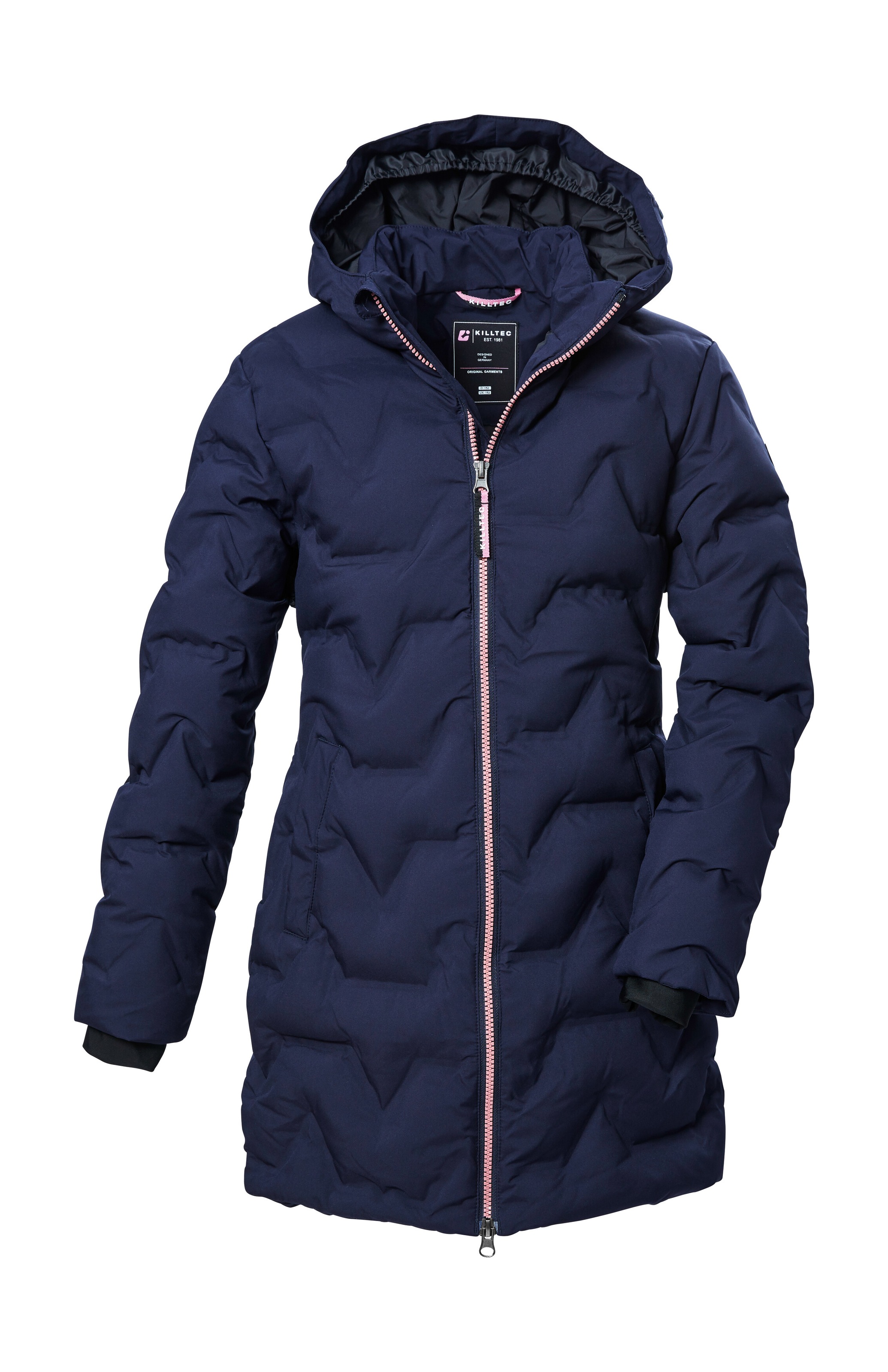 Killtec Mädchen Steppmantel »KOW 358 GRLS QLTD PRK« Winddichter in blau, Größe 128