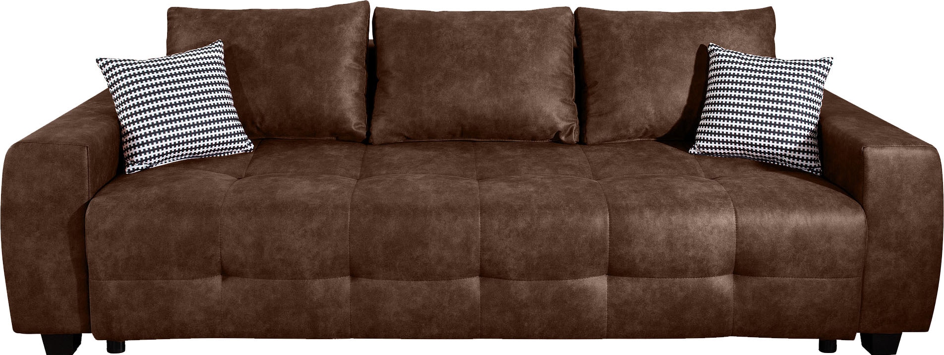 COLLECTION AB Schlafsofa »Bella, B: 241 cm, Liegefl. 142x194 cm« mit Bettfunktion, Bettkasten & 2 Zierkissen, Federkern