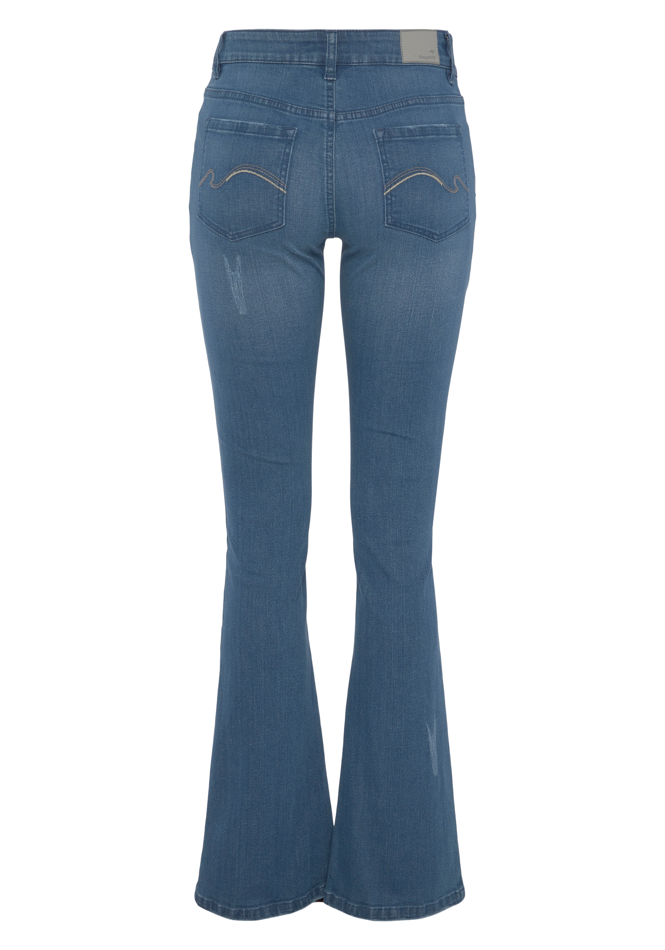 KangaROOS 5-Pocket-Jeans, ausgestellte Beinform, Used-Waschung, normale Leibhöhe