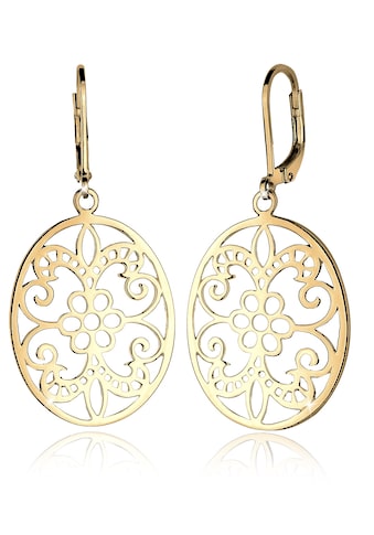 Elli Paar Ohrhänger »Ornament Blume Orientalisch Oval 925 Silber« kaufen