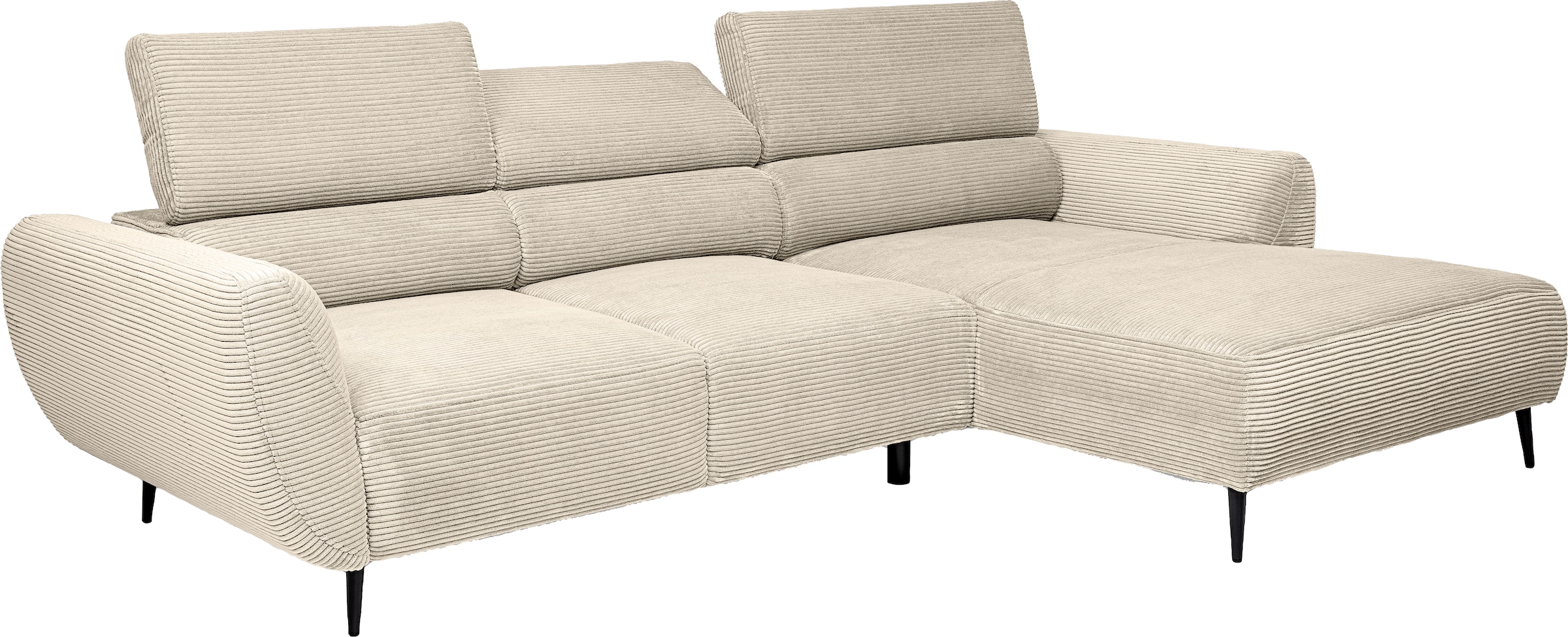 WERK2 Ecksofa »Alisson, mit elektrischer Sitztiefenverstellung, L-Form, Breite 277 cm« Alisson – flexibler Komfort mit modernem Design und smarten Details.