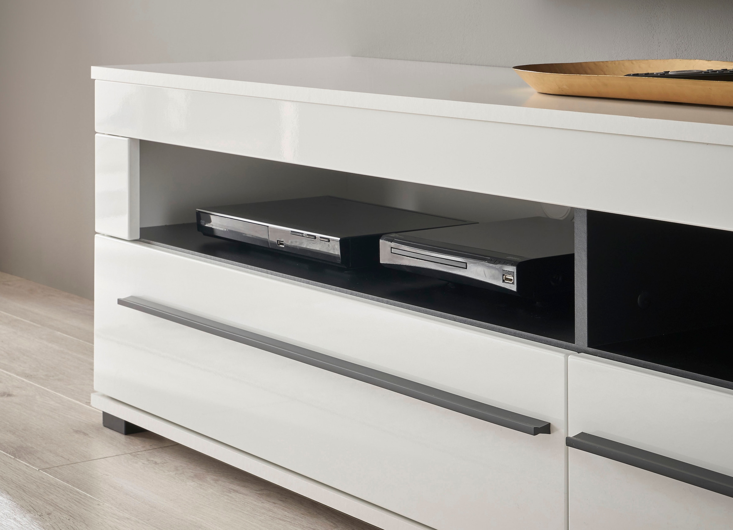 Home affaire Wohnwand »Cantara, moderne Anbauwand, Wohnzimmer-Set, in Eiche Evoke oder Weiß« Set, 