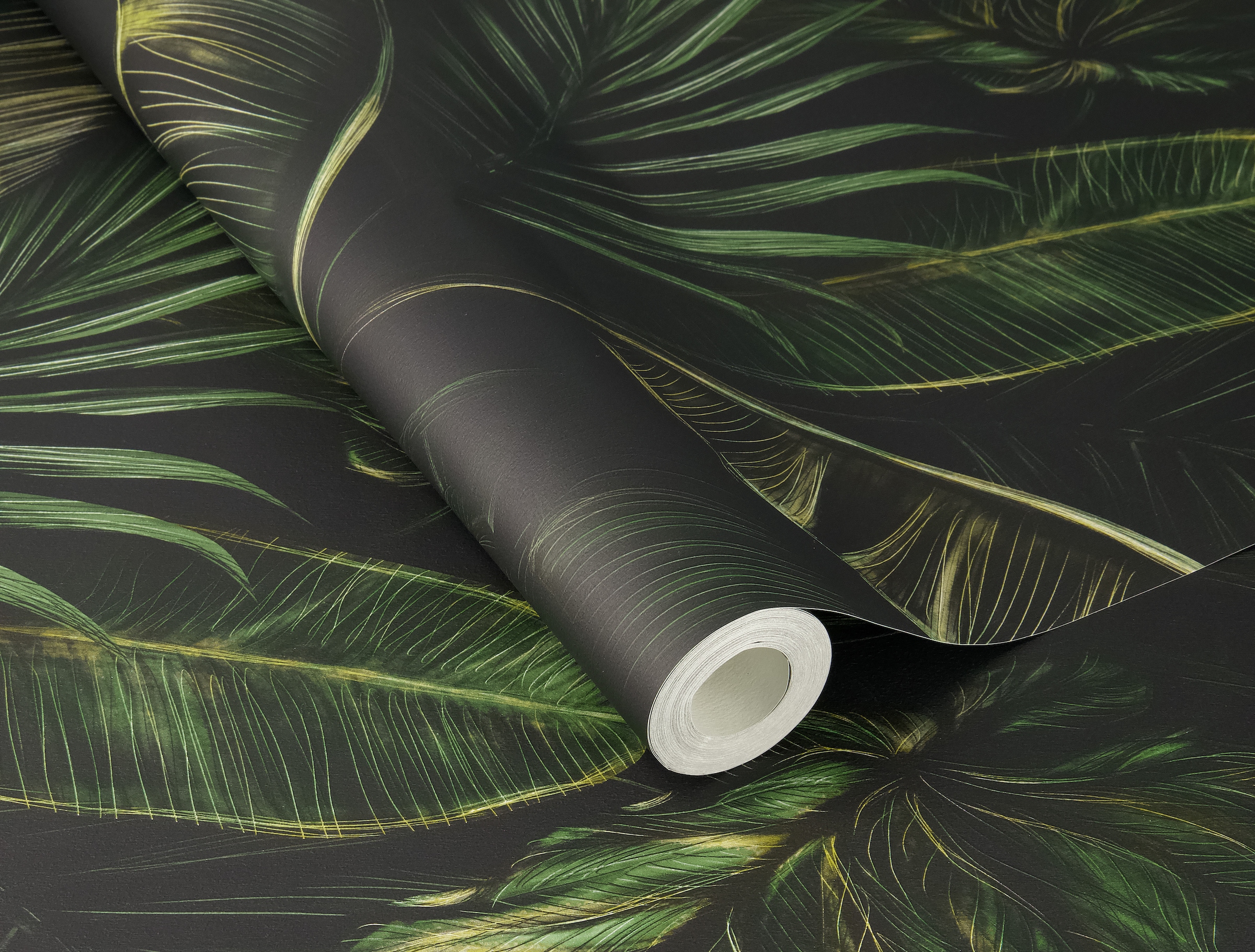 Rasch Papiertapete »mit exotischen Blättern« botanisch strukturiert mit Palmenblättern