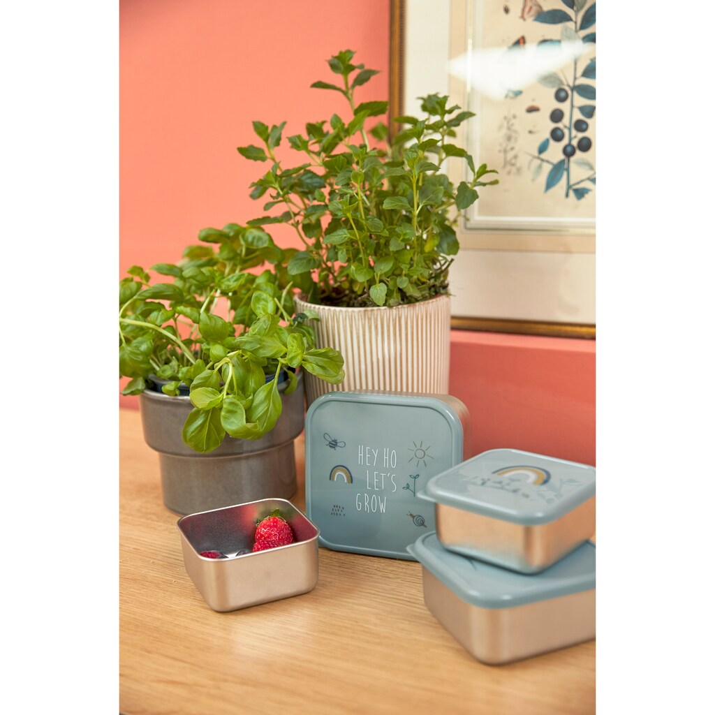 LÄSSIG Lunchbox »Garden Explorer, green«, (Set, 3 tlg.)