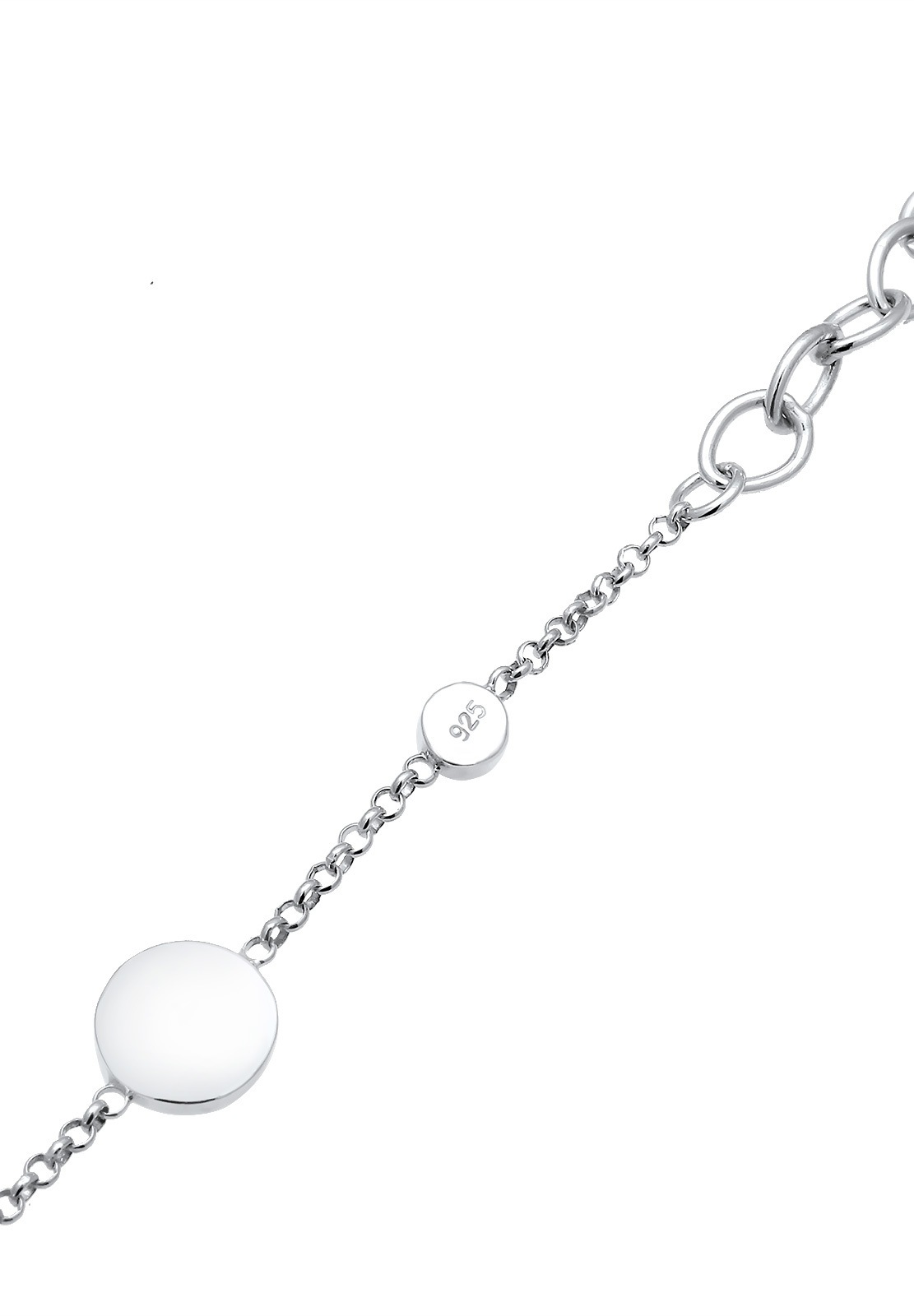 Elli Armkette »Armband Plättchen Kristalle Vintage 925 Silber«