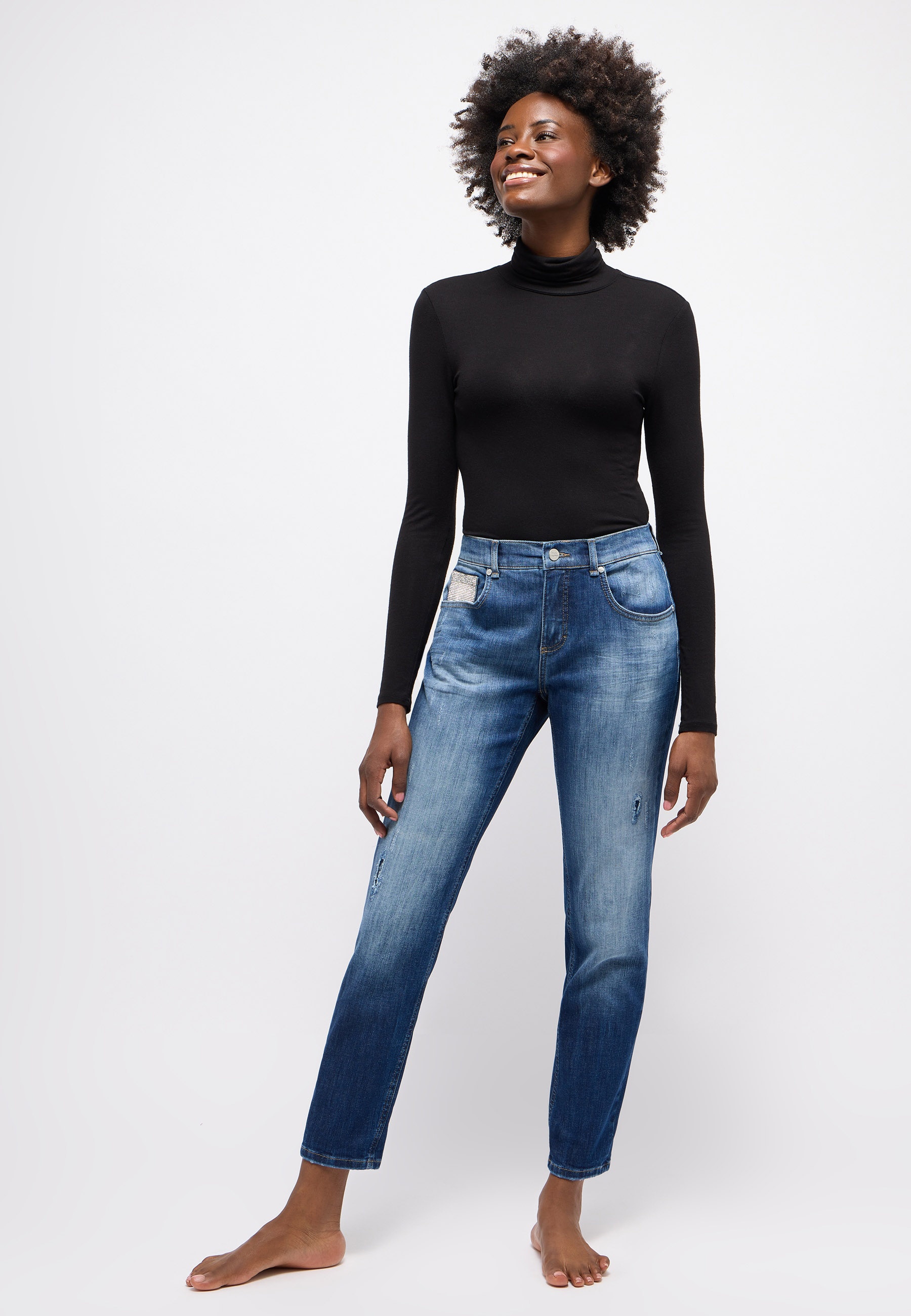 ANGELS 5-Pocket-Jeans »LIZ BELT«, mit Gürtel