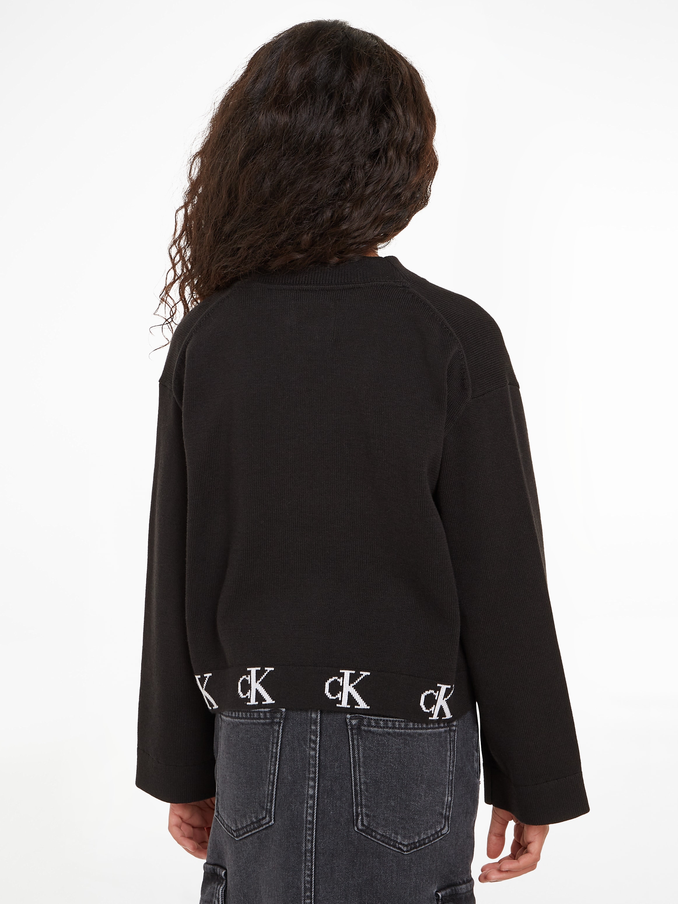 Calvin Klein Jeans Cardigan »MONOGRAM LOGO CARDIGAN«, für Kinder bis 16 Jahre