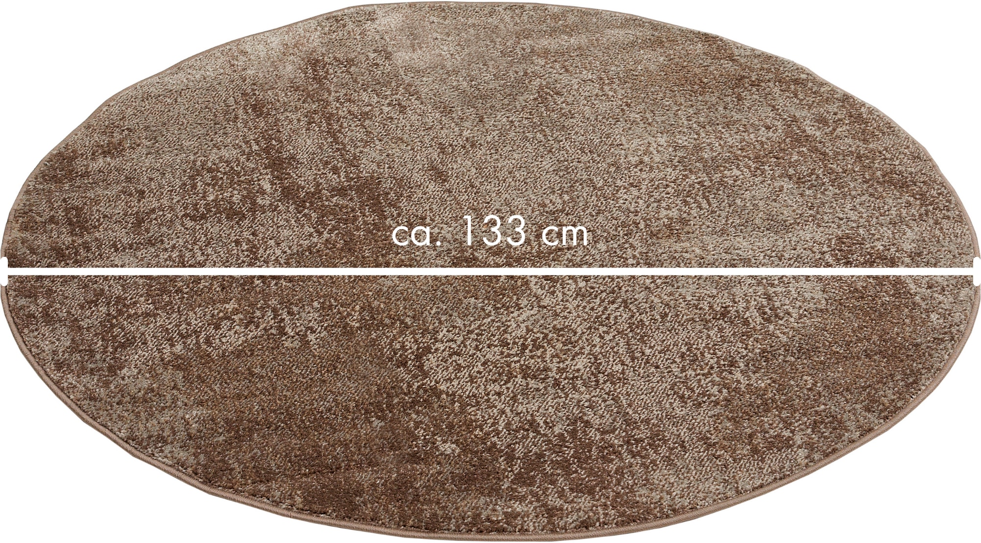 Andiamo Teppich »Luna«, rund, 7 mm Höhe, Kurzflor, modernes Design, ideal im Wohnzimmer & Schlafzimmer