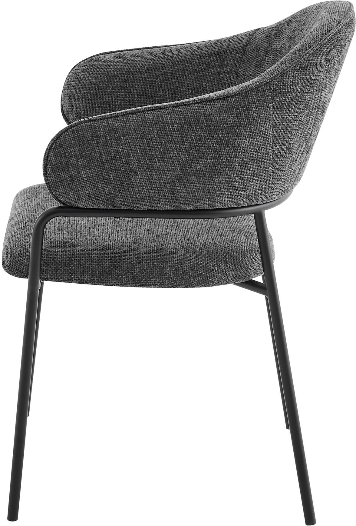 byLIVING Esszimmerstuhl »Curve« (Set) 2 Stk. Webstoff moderner Stoff Stuhl mit gemütlichem Sitzkomfort, verschiedene Farben.