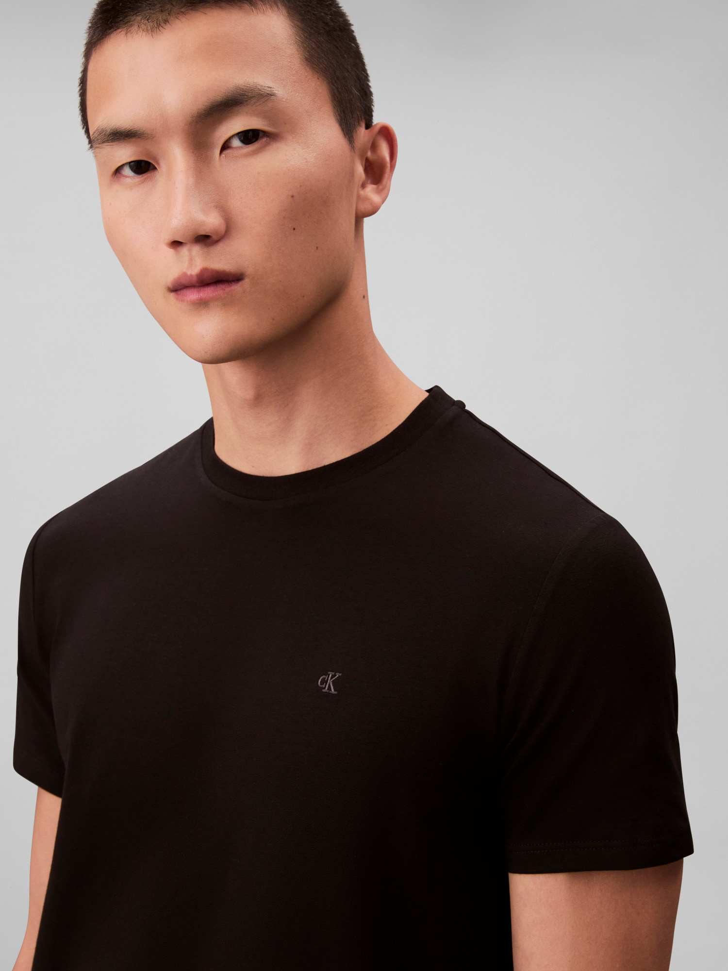 Calvin Klein T-Shirt »SS STRETCH COTTON SLIM TEE 2PK«, (Packung, 2 tlg.), Rundhalsausschnitt, slim fit